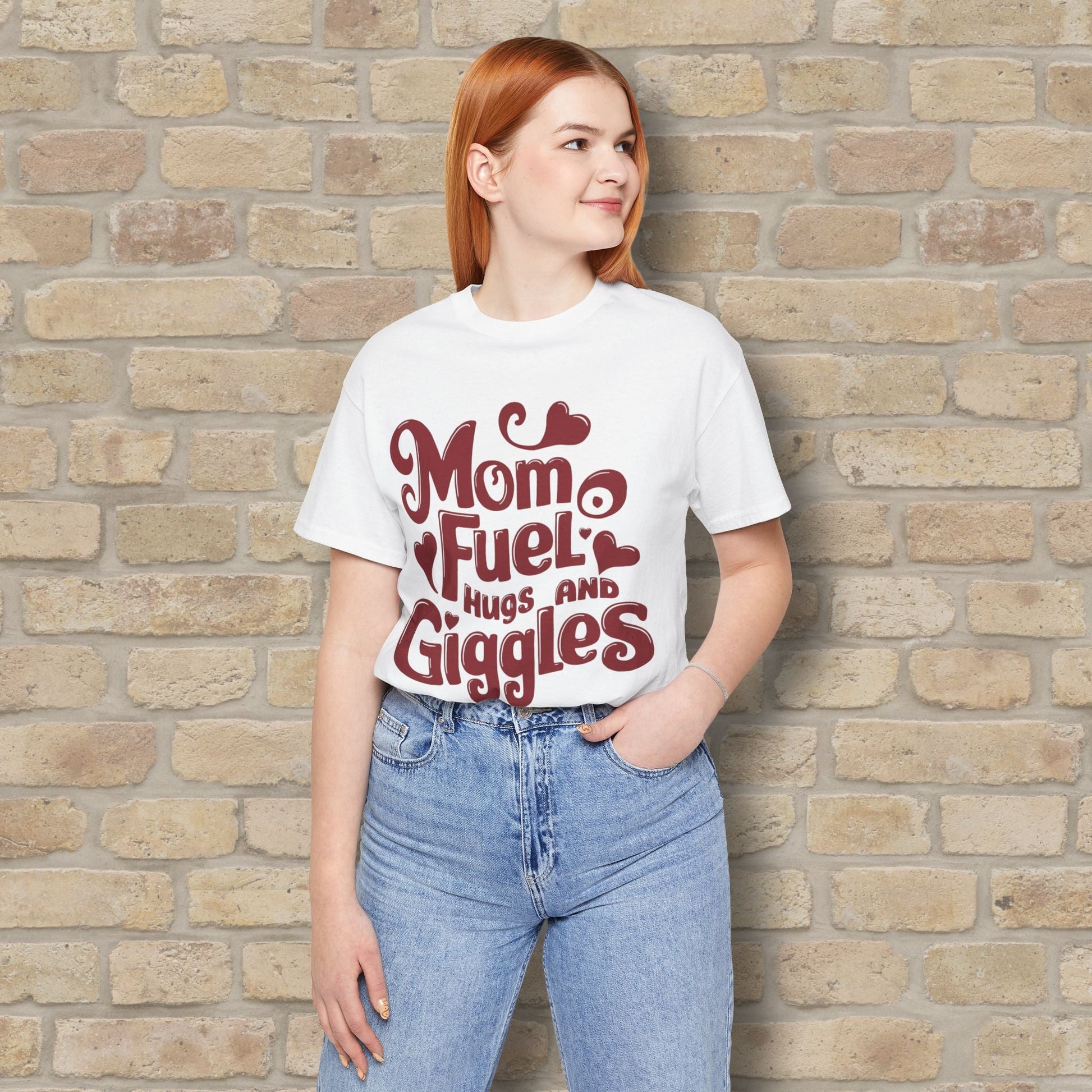 T-Shirt Mom Fuel Tee – Hugs and Giggles Edition - Vibrant Styles