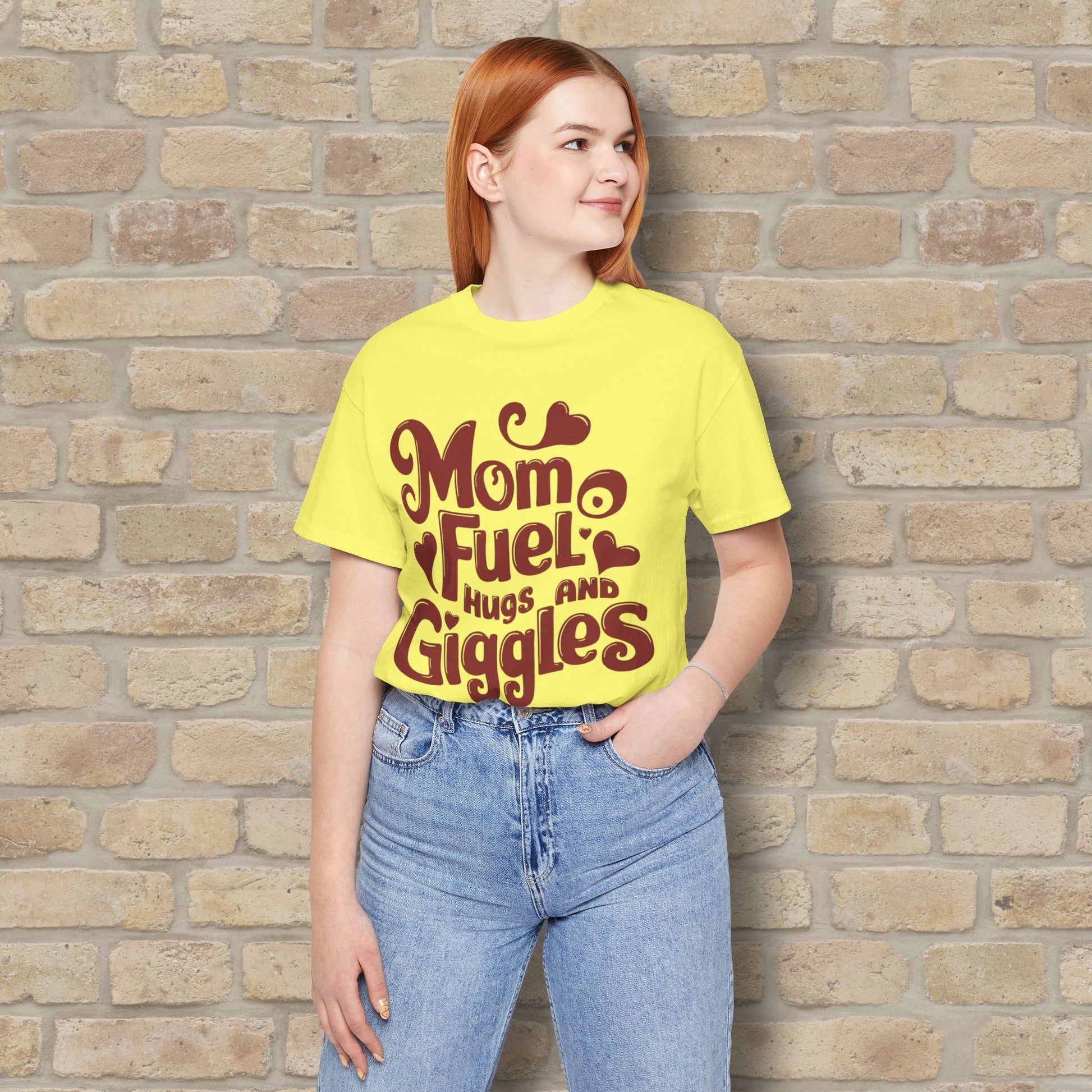 T-Shirt Mom Fuel Tee – Hugs and Giggles Edition - Vibrant Styles