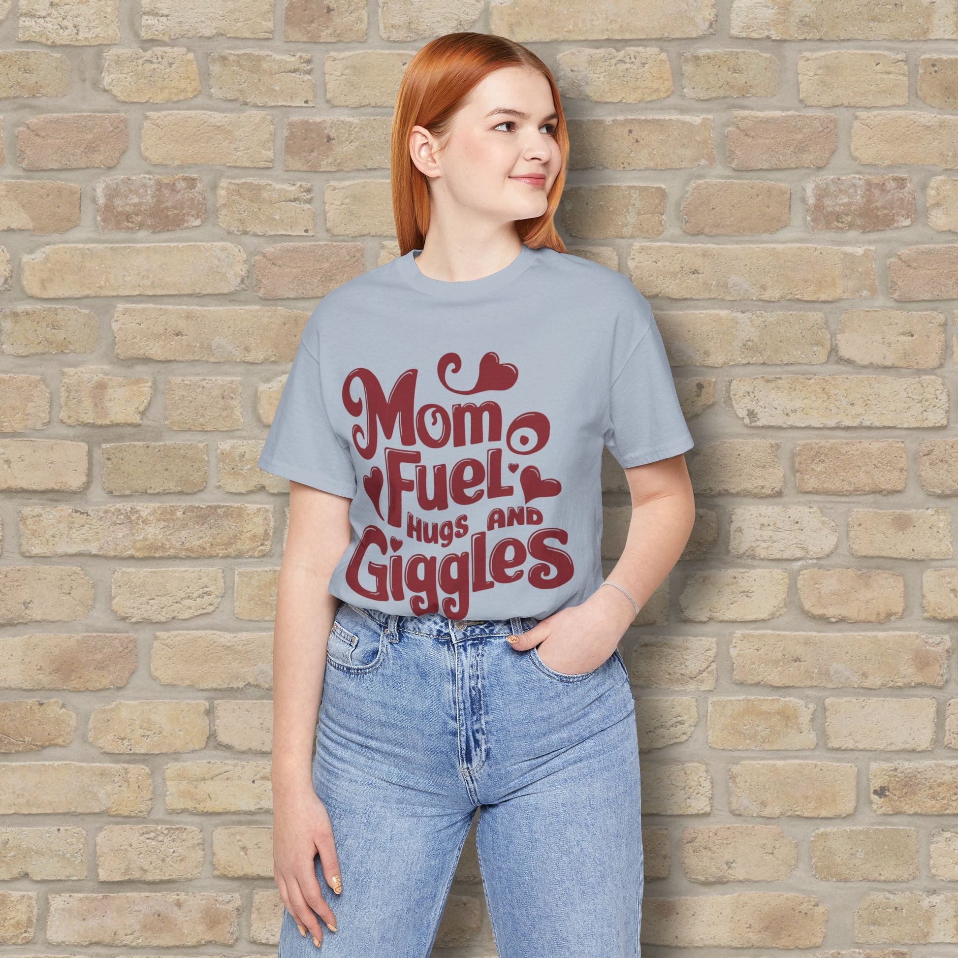 T-Shirt Mom Fuel Tee – Hugs and Giggles Edition - Vibrant Styles