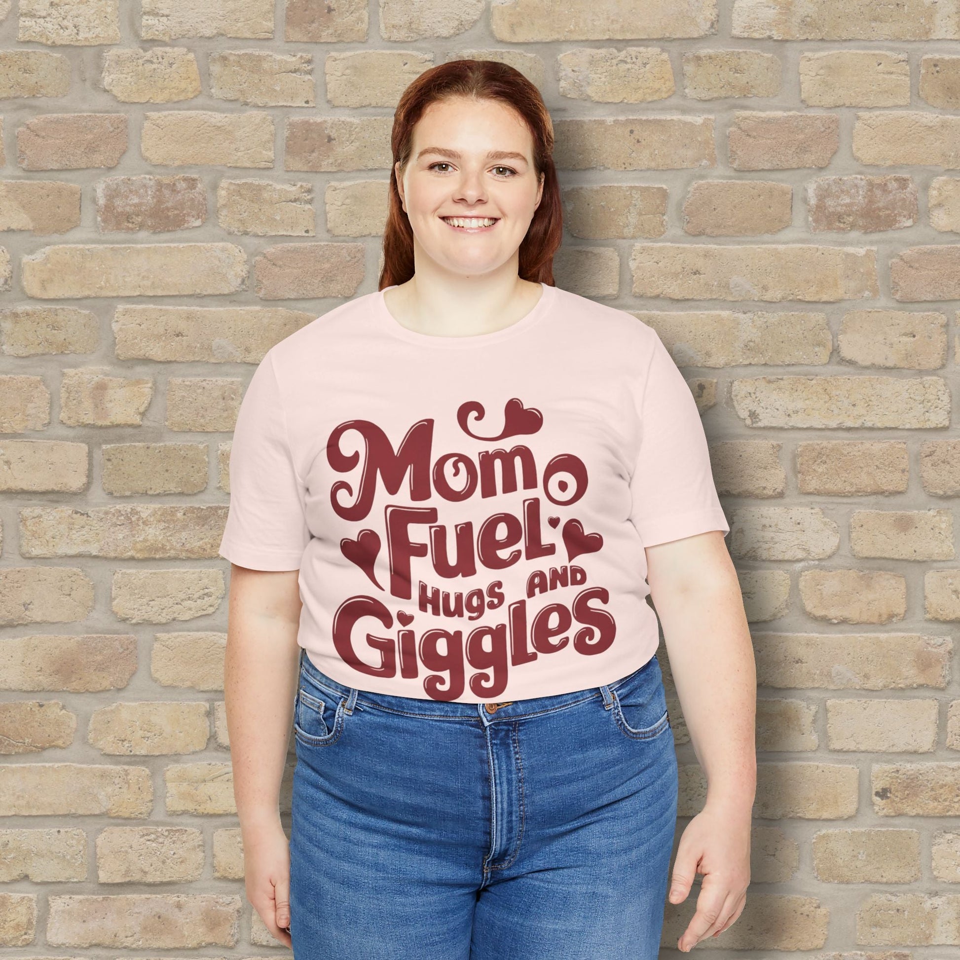 T-Shirt Mom Fuel Tee – Hugs and Giggles Edition - Vibrant Styles