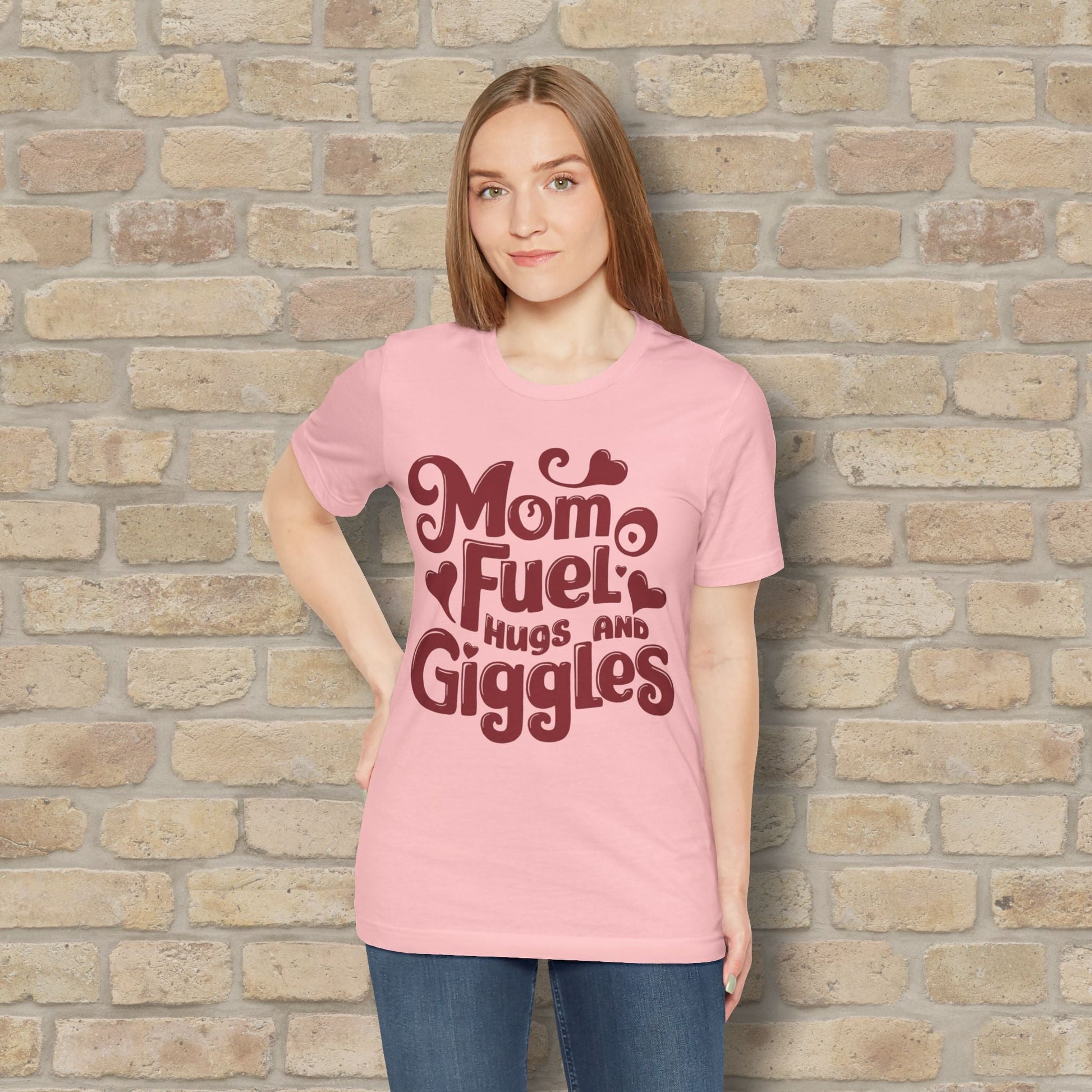 T-Shirt Mom Fuel Tee – Hugs and Giggles Edition - Vibrant Styles