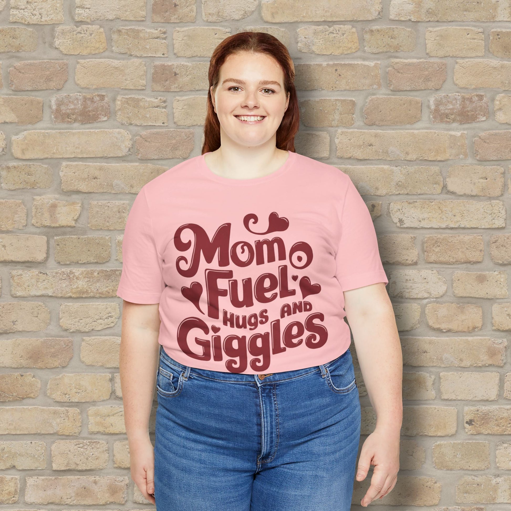 T-Shirt Mom Fuel Tee – Hugs and Giggles Edition - Vibrant Styles