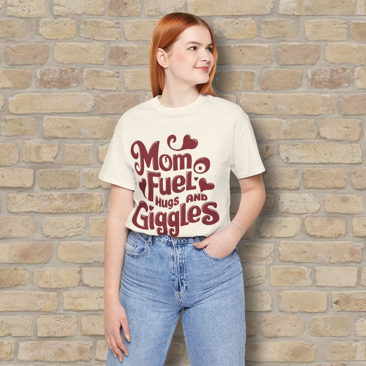 T-Shirt Mom Fuel Tee – Hugs and Giggles Edition - Vibrant Styles