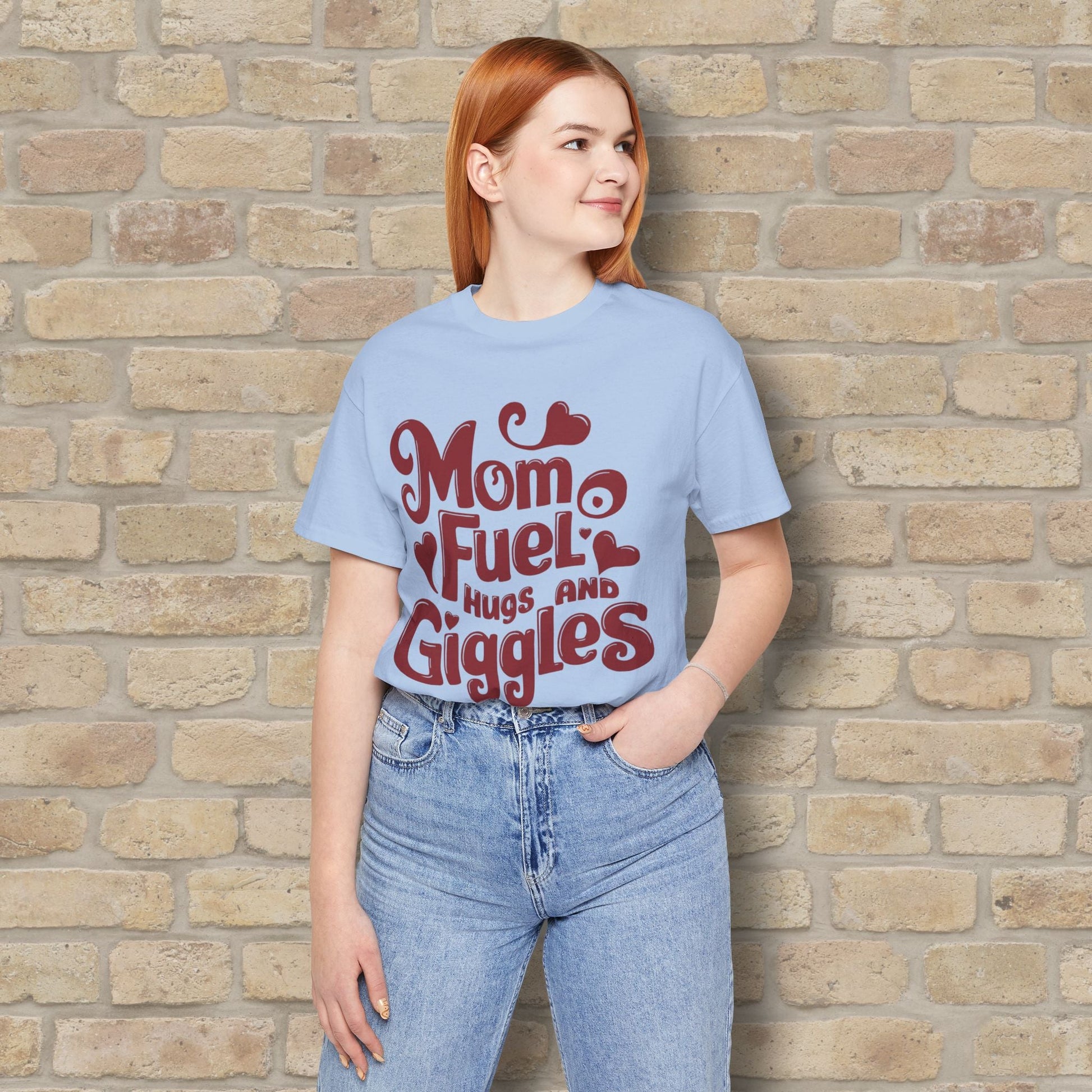 T-Shirt Mom Fuel Tee – Hugs and Giggles Edition - Vibrant Styles