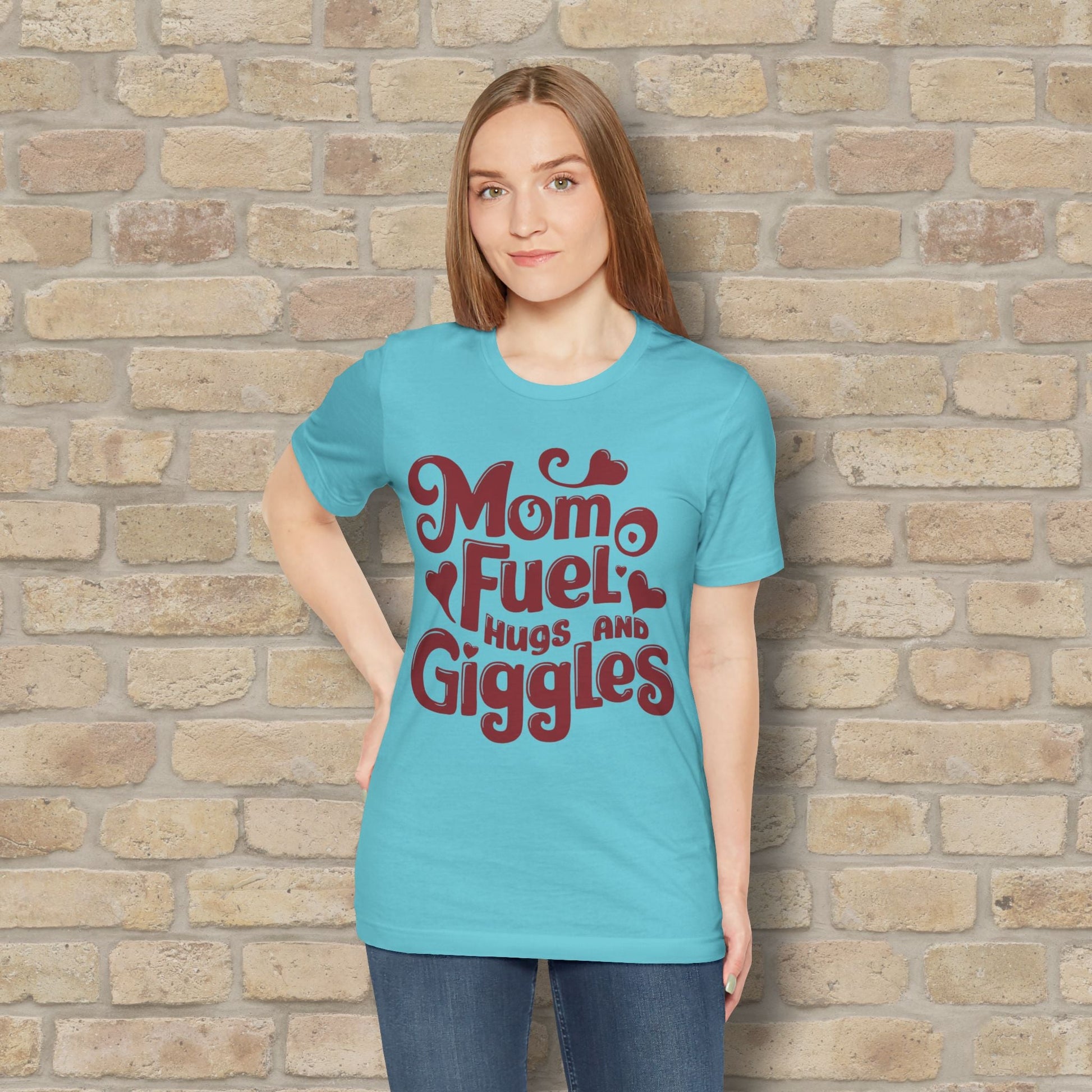T-Shirt Mom Fuel Tee – Hugs and Giggles Edition - Vibrant Styles