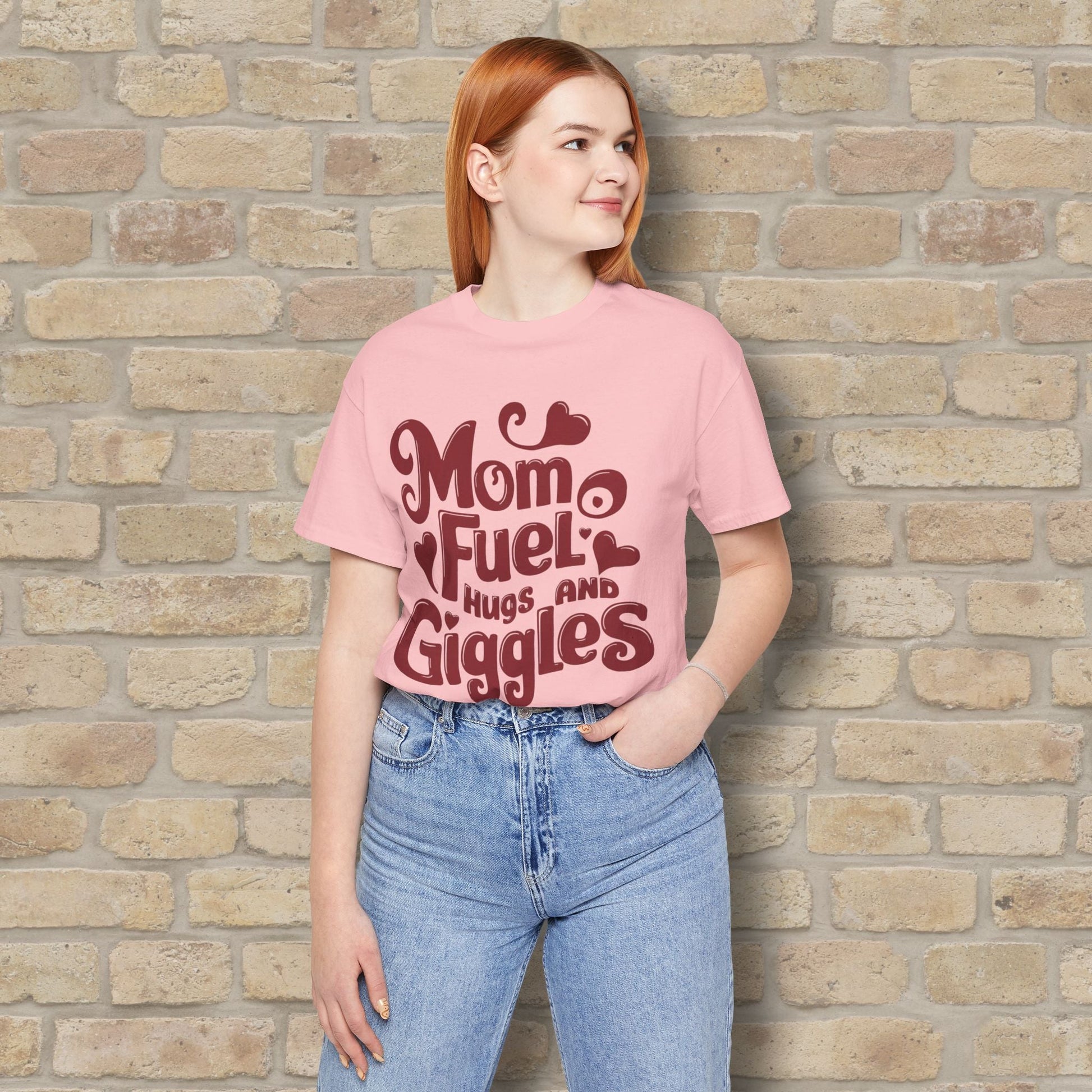 T-Shirt Mom Fuel Tee – Hugs and Giggles Edition - Vibrant Styles