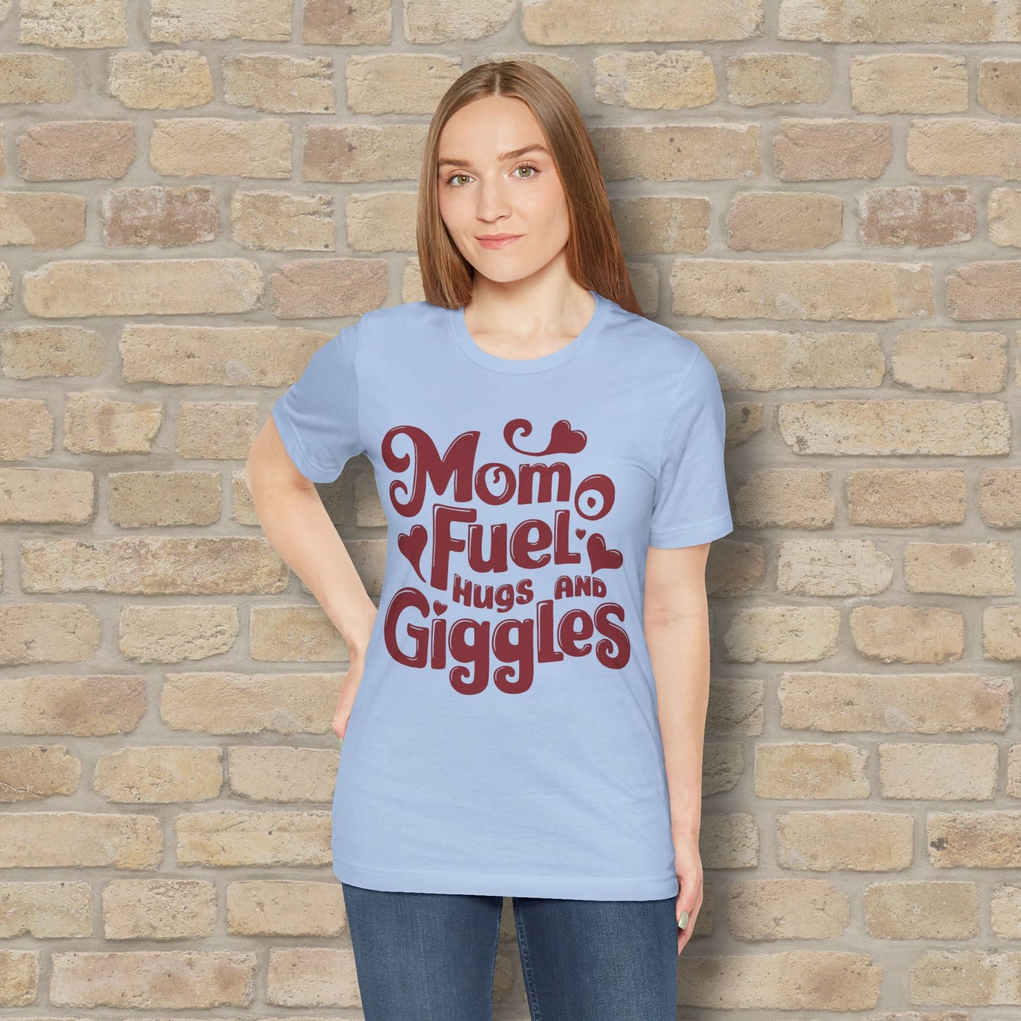 T-Shirt Mom Fuel Tee – Hugs and Giggles Edition - Vibrant Styles