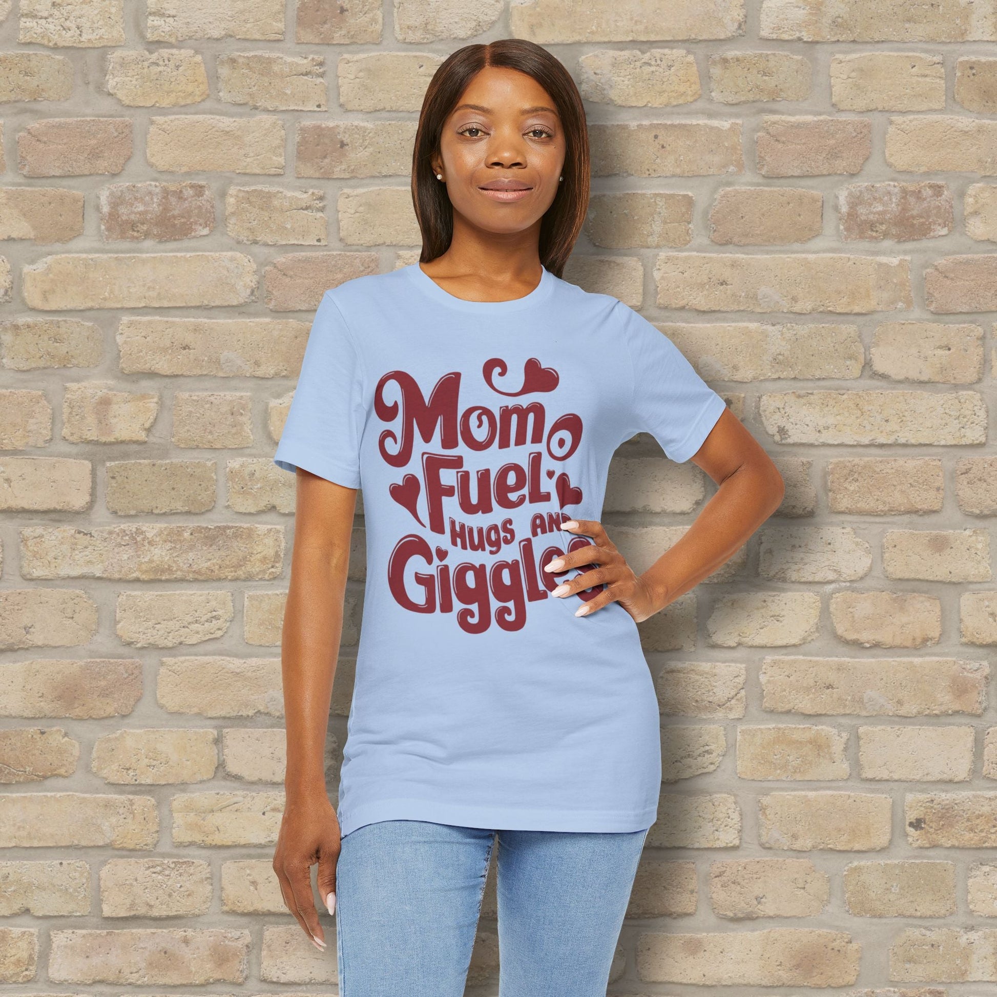 T-Shirt Mom Fuel Tee – Hugs and Giggles Edition - Vibrant Styles