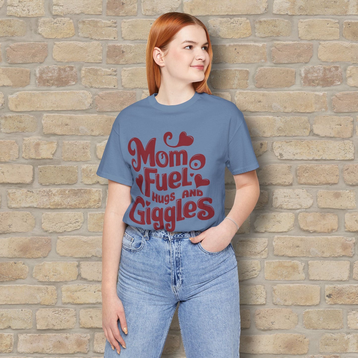 T-Shirt Mom Fuel Tee – Hugs and Giggles Edition - Vibrant Styles