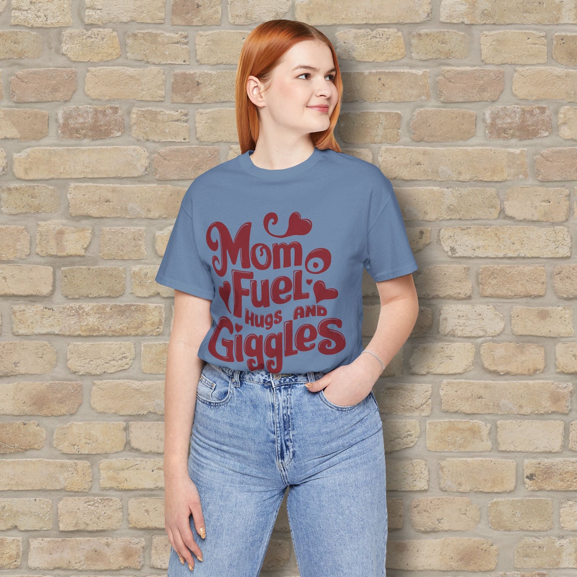 T-Shirt Mom Fuel Tee – Hugs and Giggles Edition - Vibrant Styles