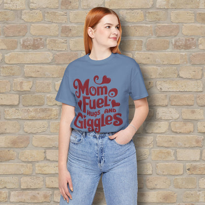 T-Shirt Mom Fuel Tee – Hugs and Giggles Edition - Vibrant Styles