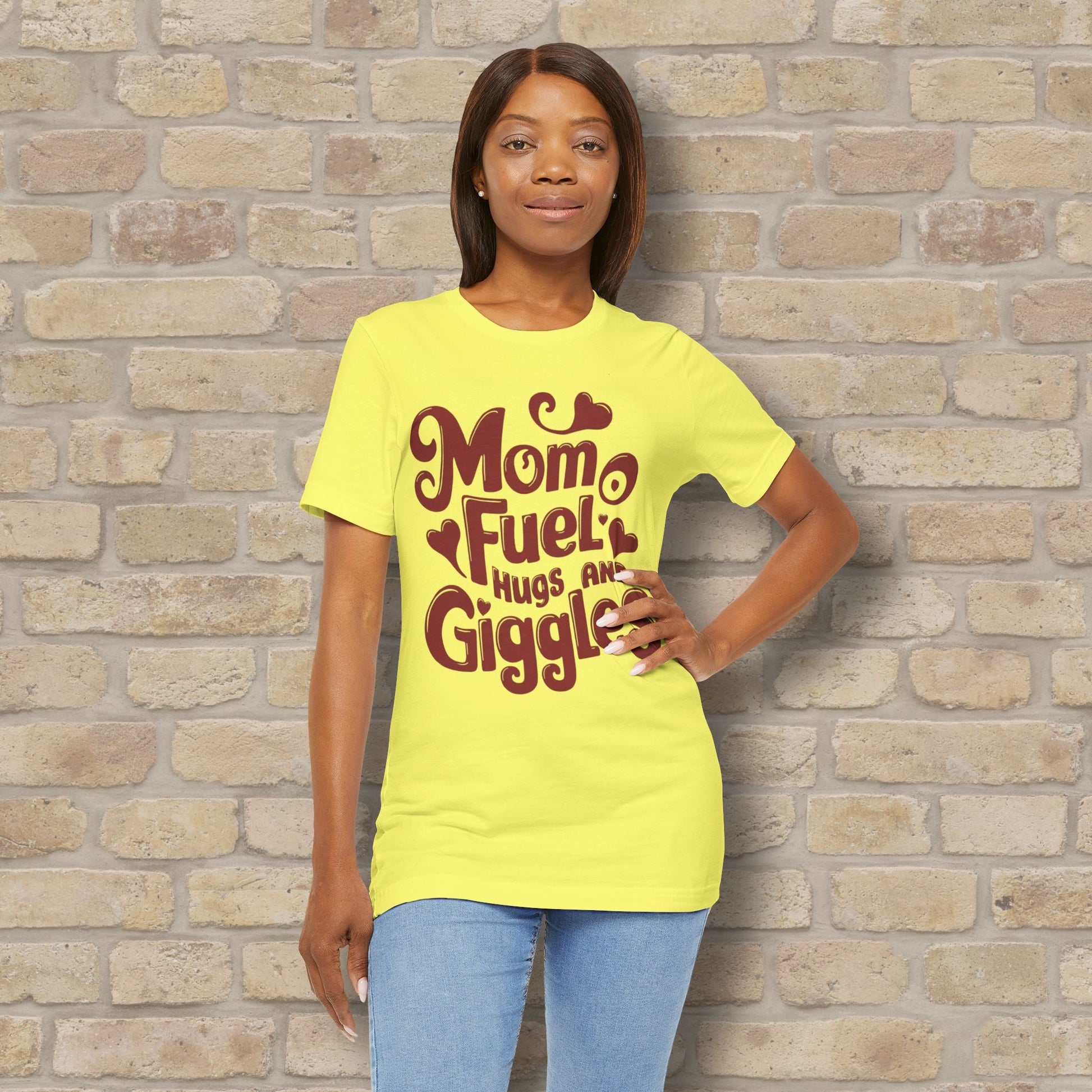 T-Shirt Mom Fuel Tee – Hugs and Giggles Edition - Vibrant Styles