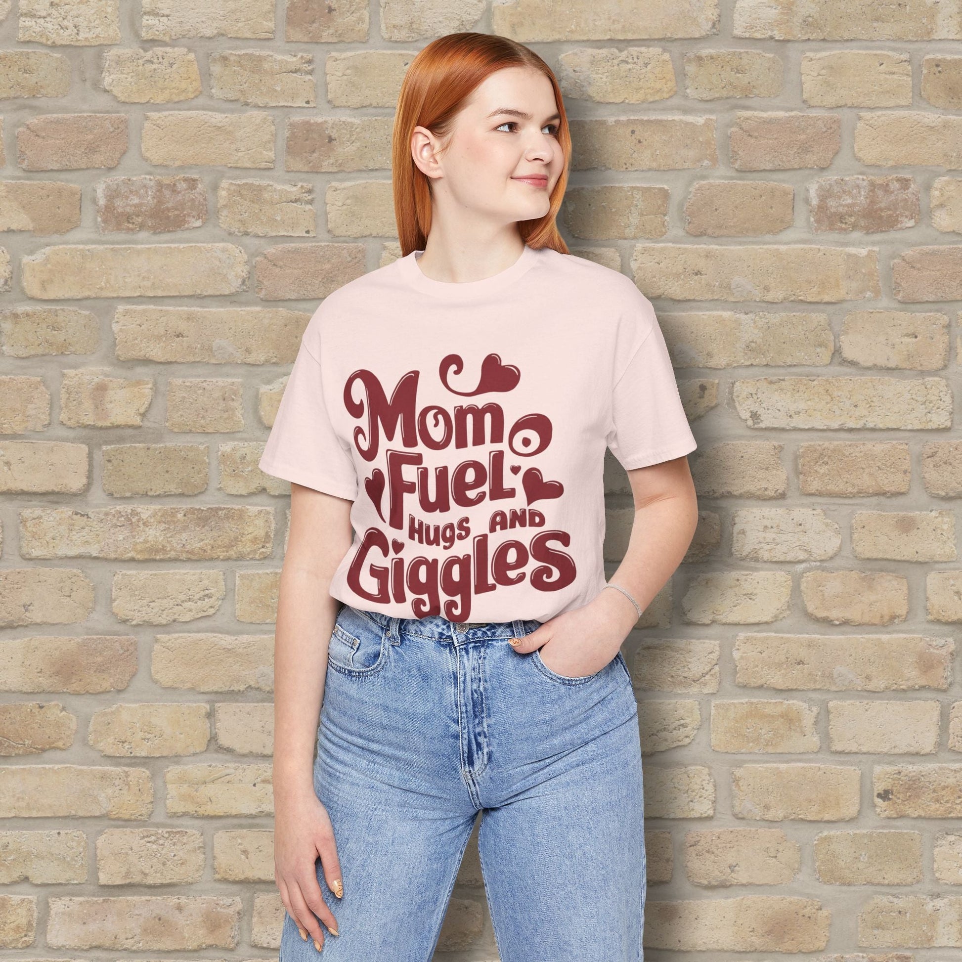 T-Shirt Mom Fuel Tee – Hugs and Giggles Edition - Vibrant Styles