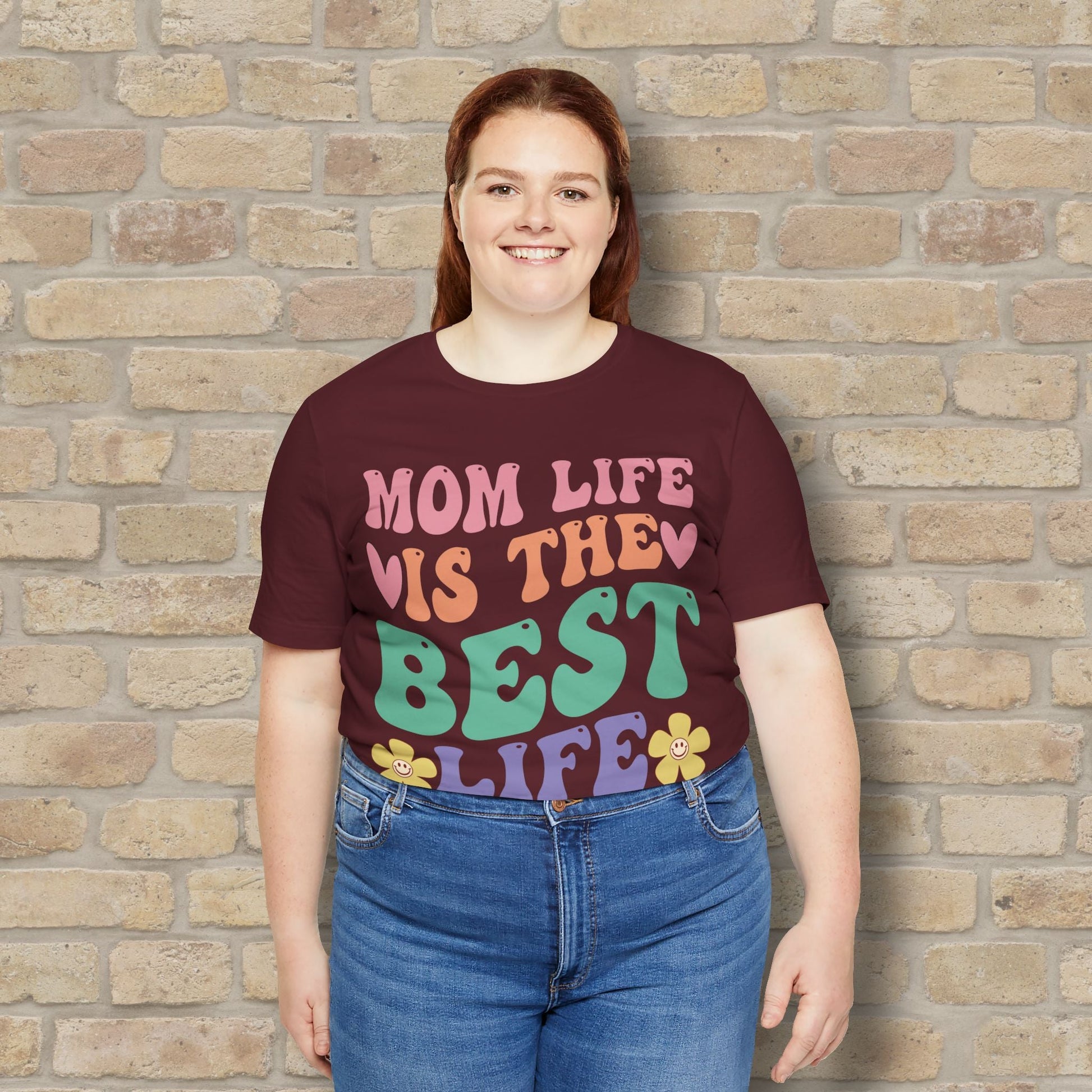 Mostly Text T-Shirts Mom Life Is the Best Life Tee - Vibrant Styles