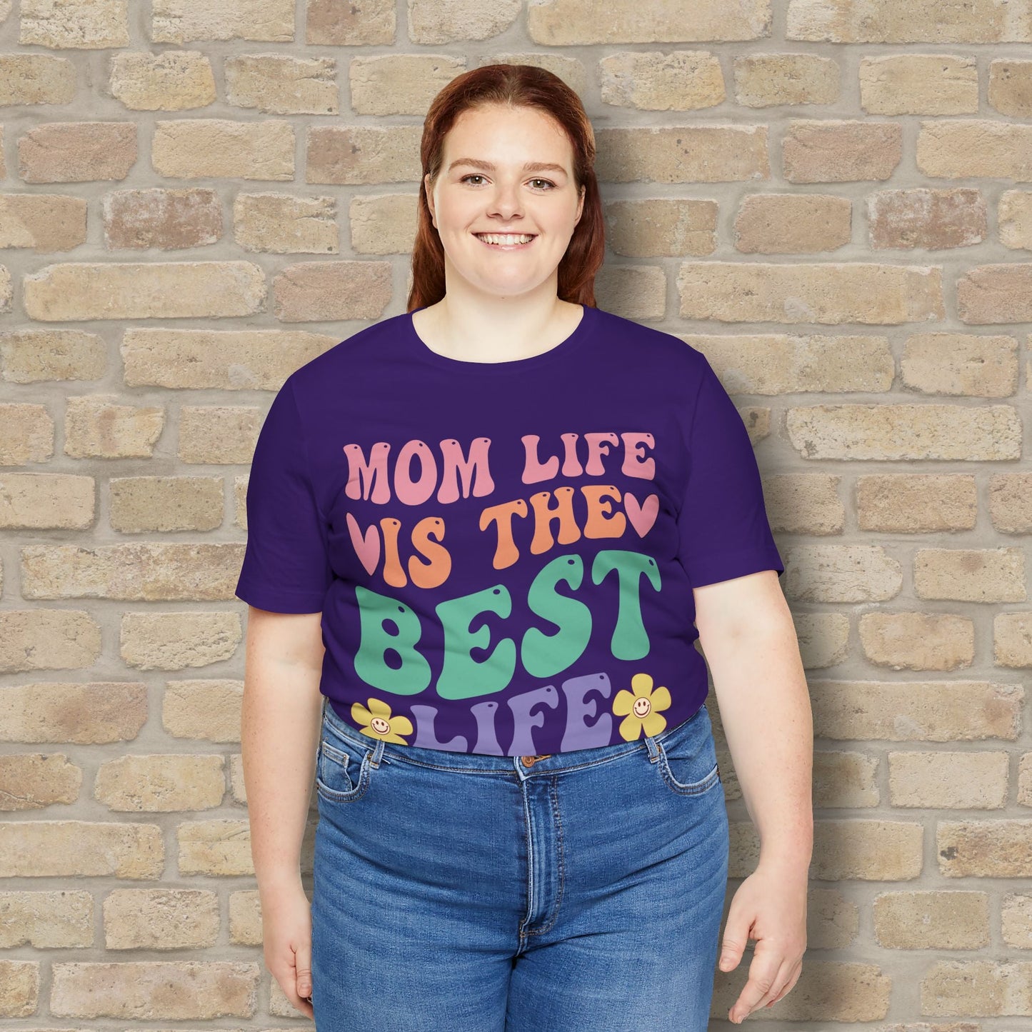 Mostly Text T-Shirts Mom Life Is the Best Life Tee - Vibrant Styles