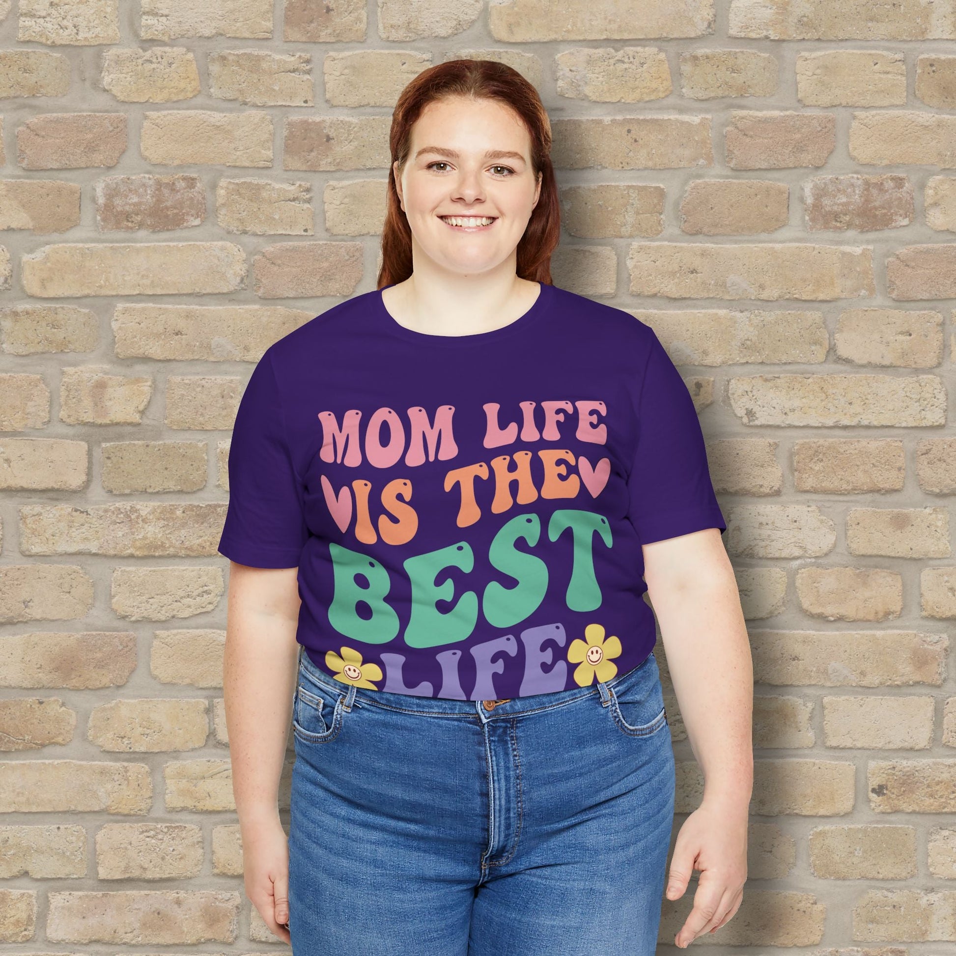 Mostly Text T-Shirts Mom Life Is the Best Life Tee - Vibrant Styles