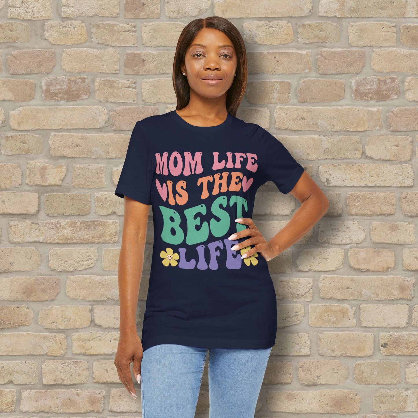 Mostly Text T-Shirts Mom Life Is the Best Life Tee - Vibrant Styles