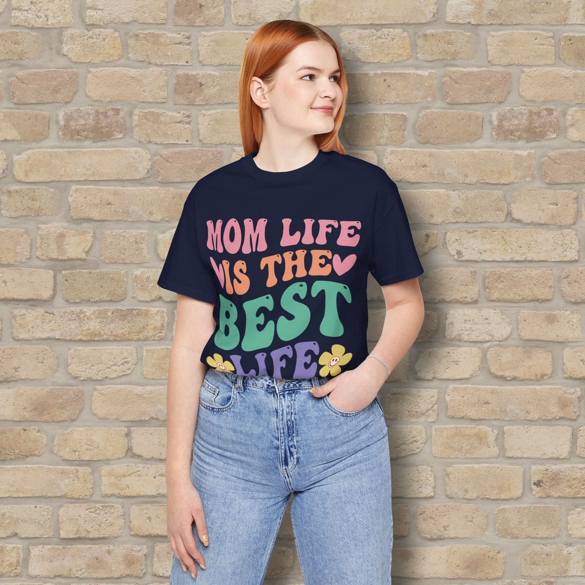 Mostly Text T-Shirts Mom Life Is the Best Life Tee - Vibrant Styles