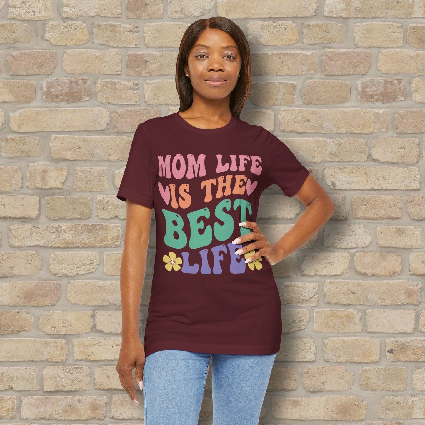 Mostly Text T-Shirts Mom Life Is the Best Life Tee - Vibrant Styles