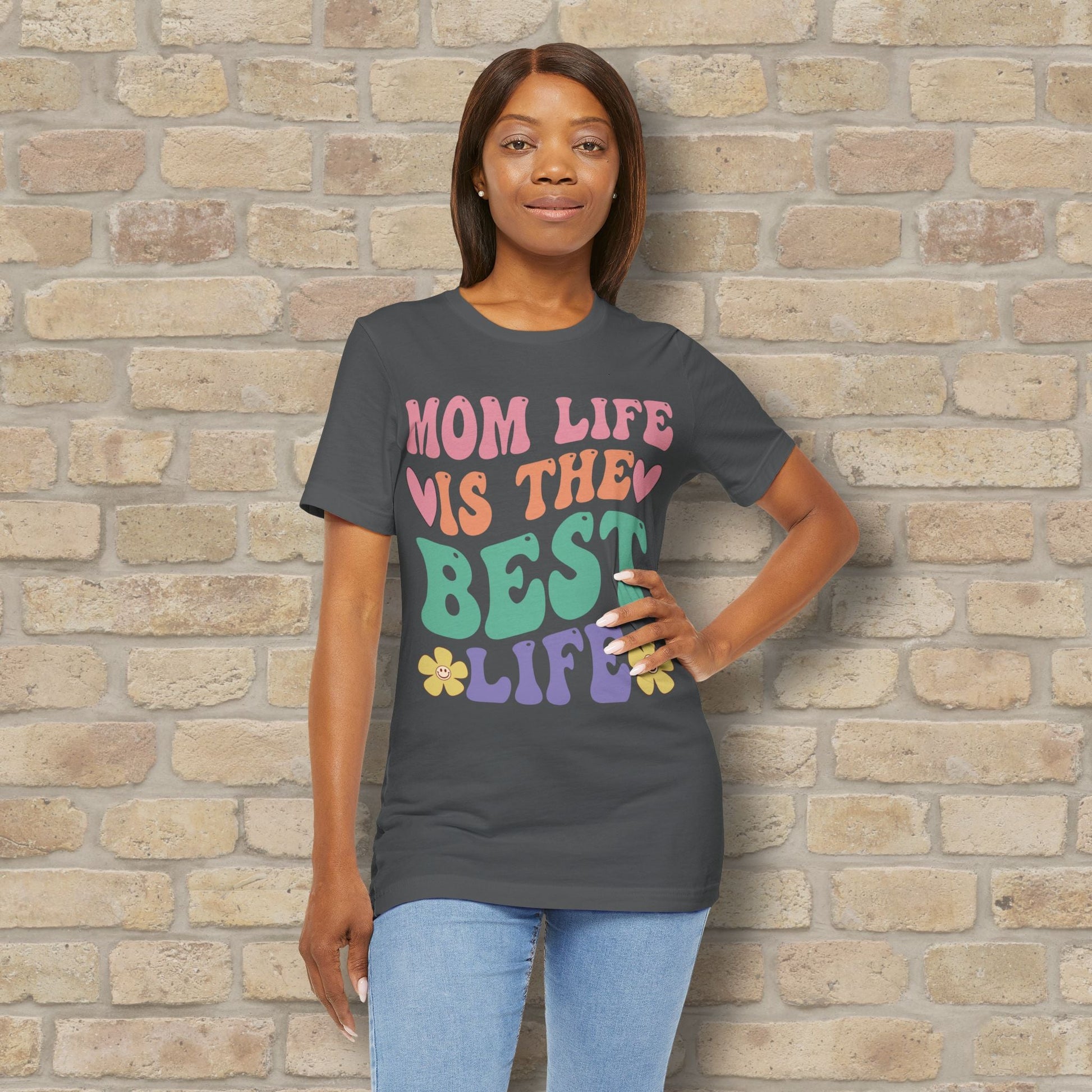 Mostly Text T-Shirts Mom Life Is the Best Life Tee - Vibrant Styles