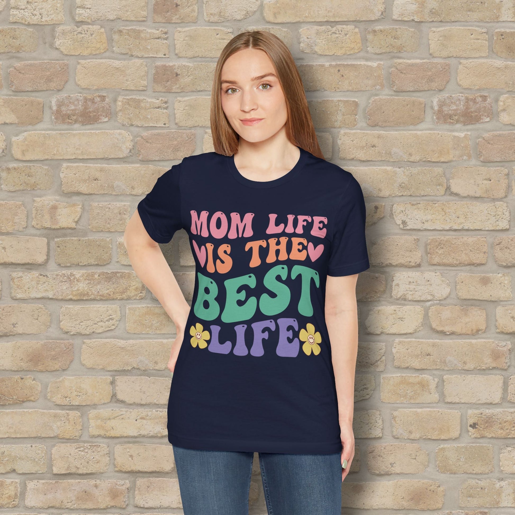 Mostly Text T-Shirts Mom Life Is the Best Life Tee - Vibrant Styles