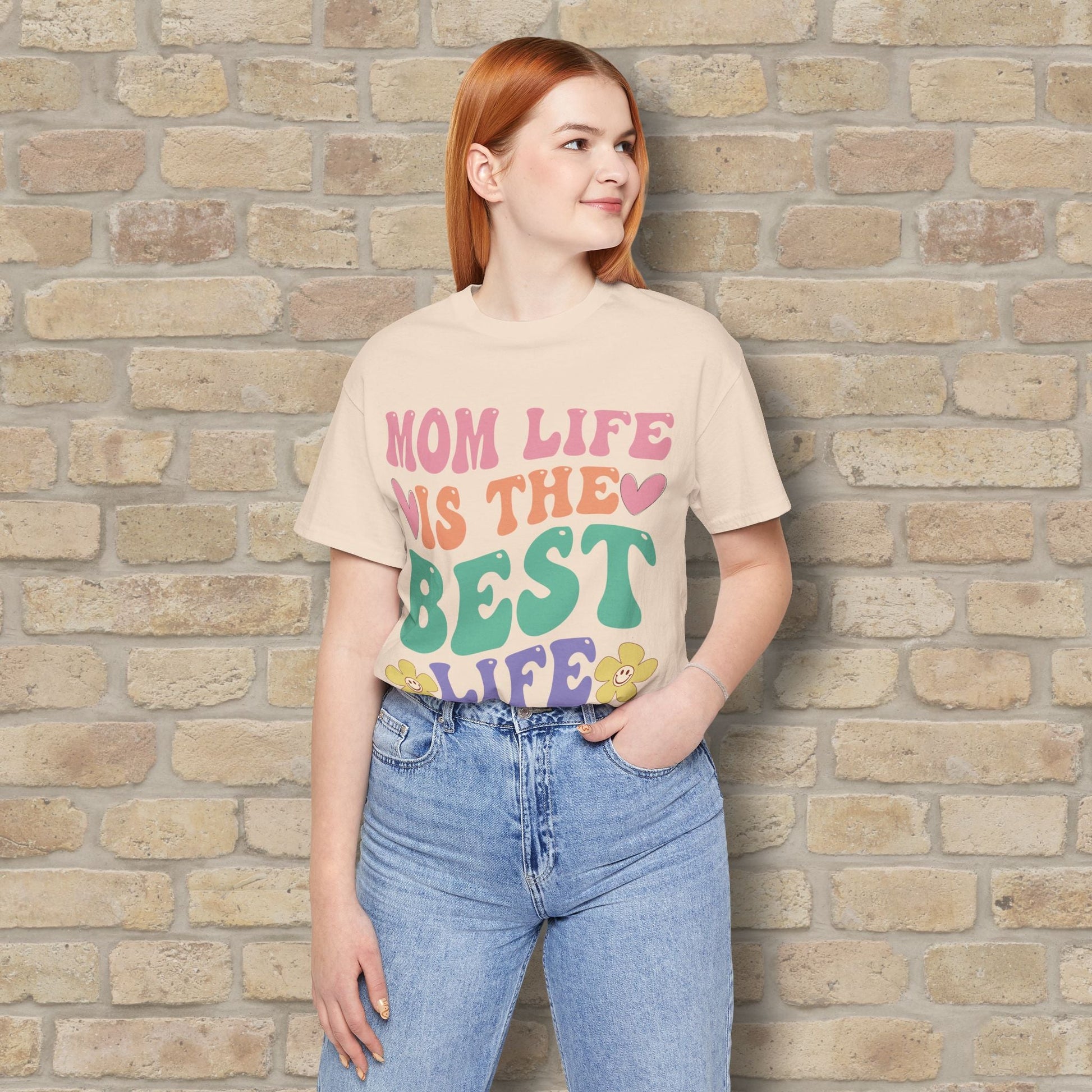 Mostly Text T-Shirts Mom Life Is the Best Life Tee - Vibrant Styles