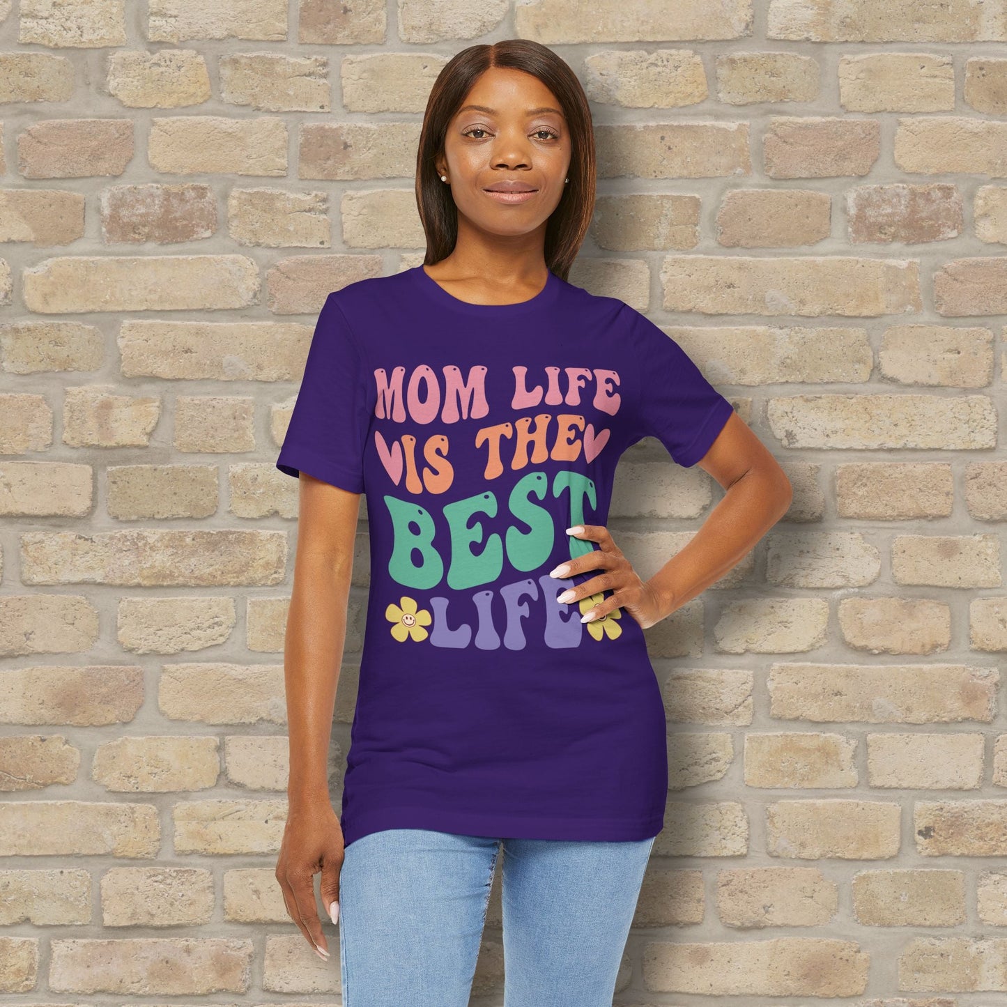 Mostly Text T-Shirts Mom Life Is the Best Life Tee - Vibrant Styles