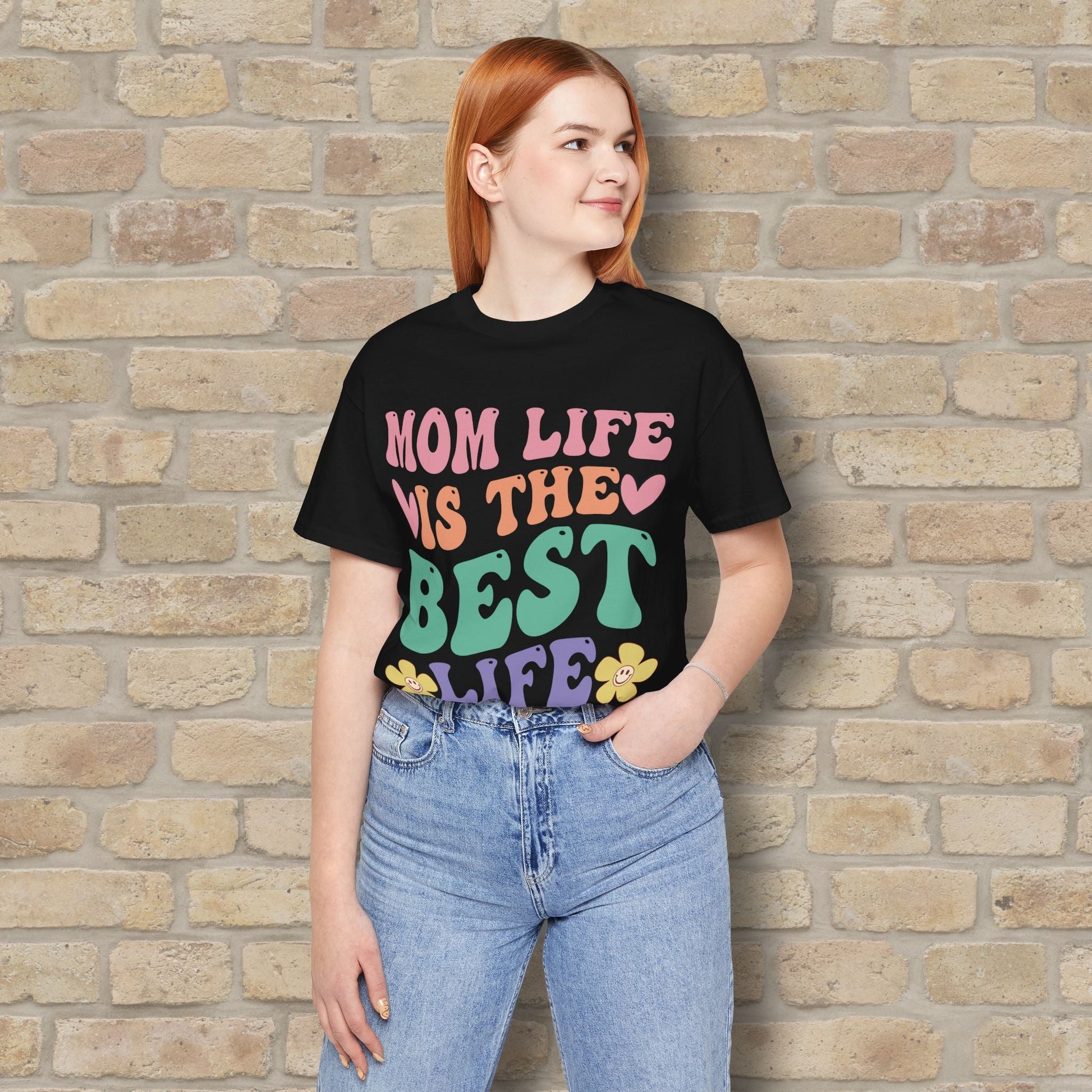 Mostly Text T-Shirts Mom Life Is the Best Life Tee - Vibrant Styles