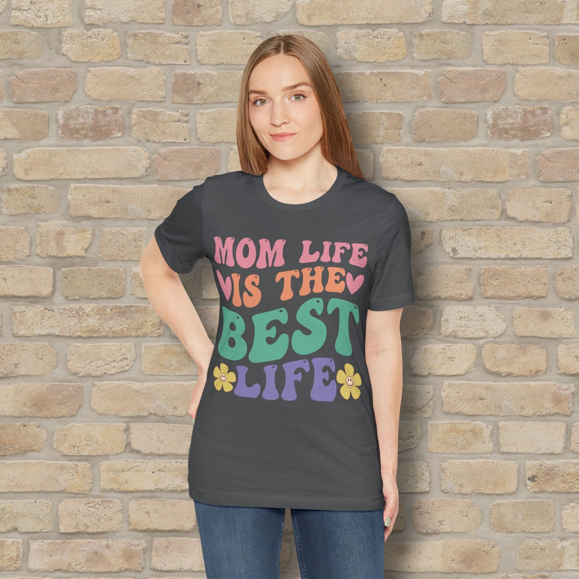 Mostly Text T-Shirts Mom Life Is the Best Life Tee - Vibrant Styles