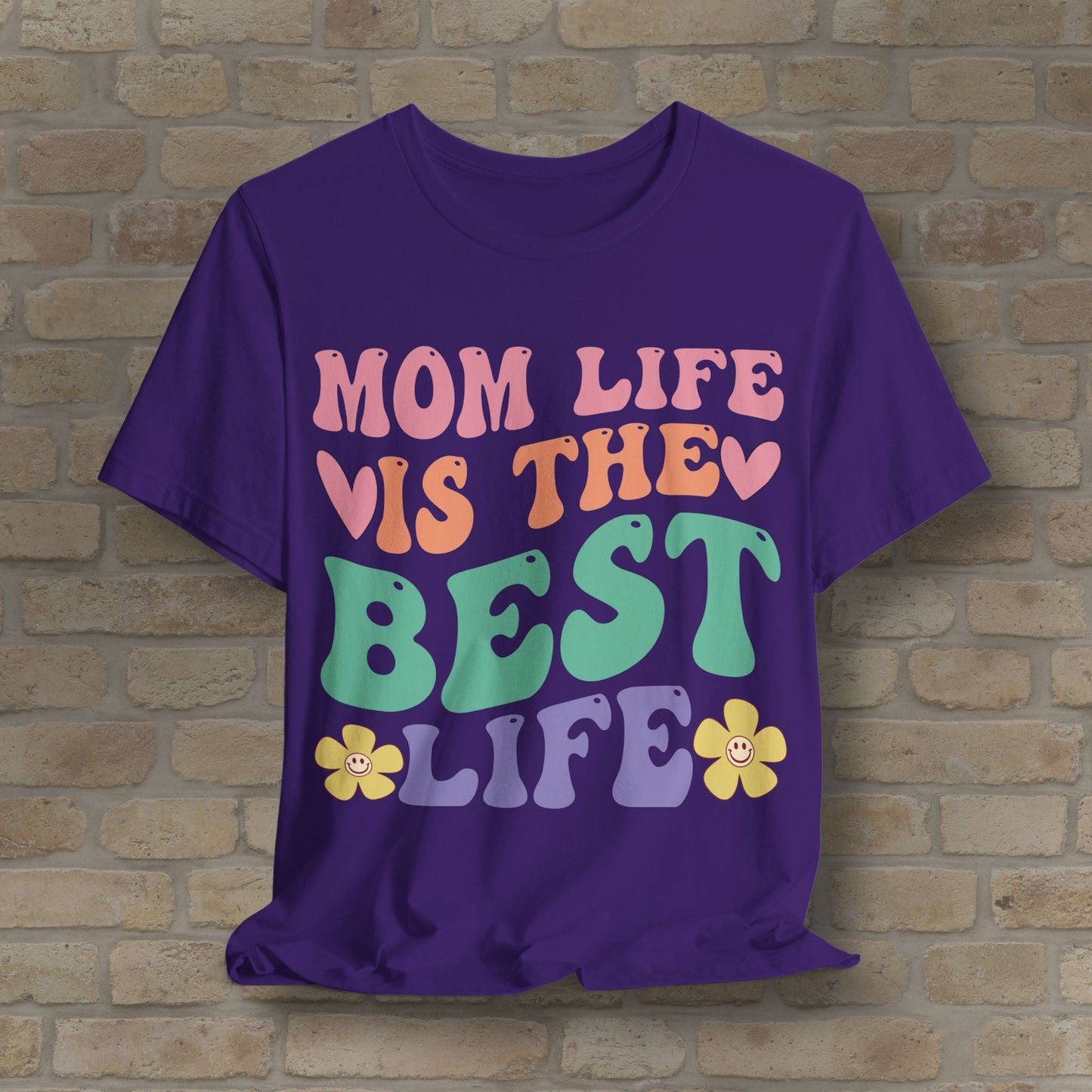 Mostly Text T-Shirts Mom Life Is the Best Life Tee - Vibrant Styles