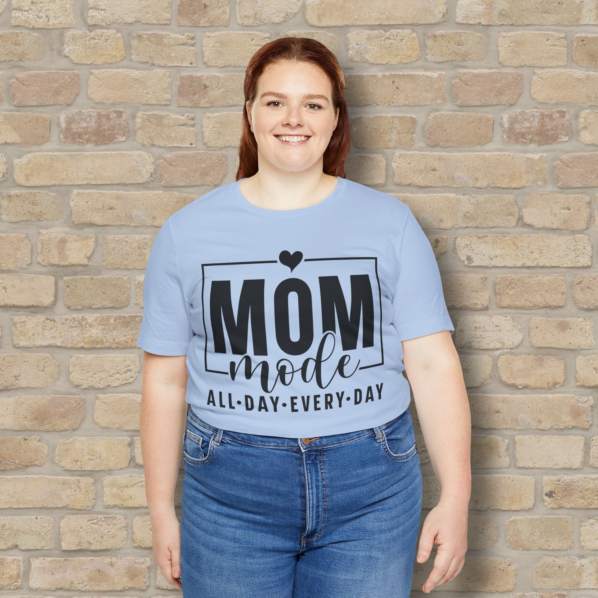 Mostly Text T-Shirts Mom Mode All Day Every Day Tee - Vibrant Styles