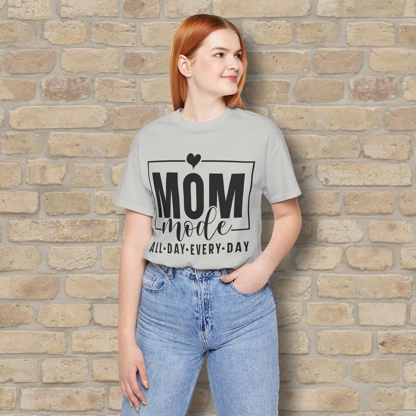 Mostly Text T-Shirts Mom Mode All Day Every Day Tee - Vibrant Styles
