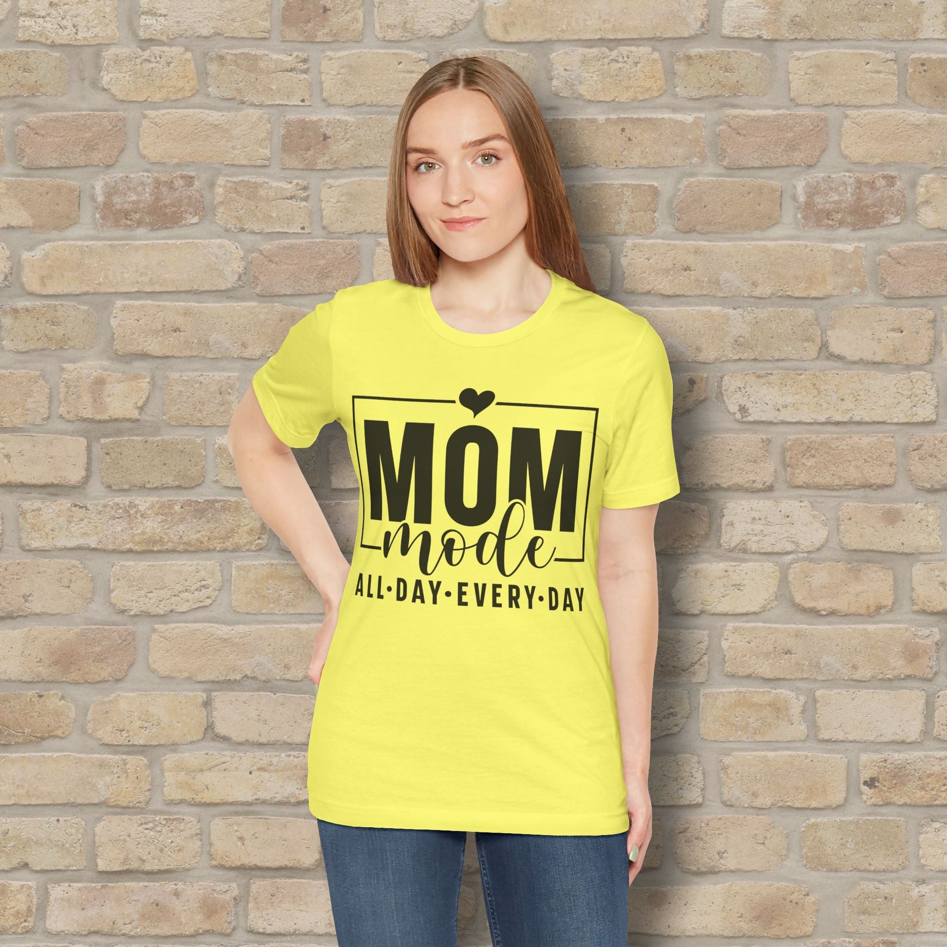 Mostly Text T-Shirts Mom Mode All Day Every Day Tee - Vibrant Styles