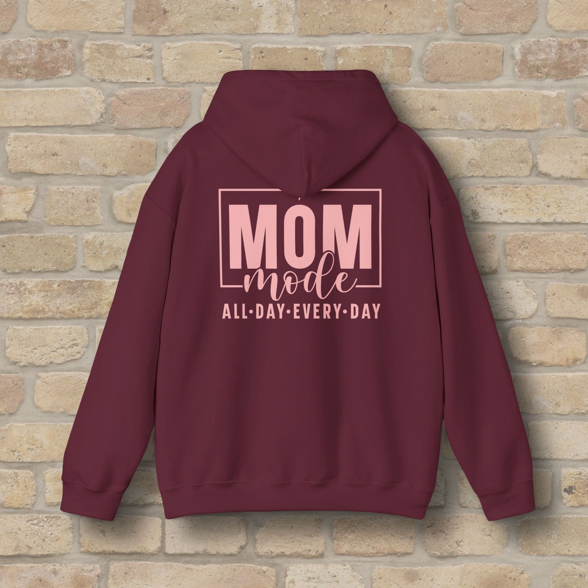 Mostly Text Mom Mode Pullover Hoodie - Vibrant Styles