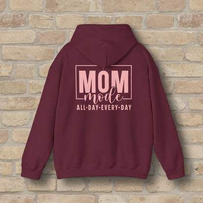 Mostly Text Mom Mode Pullover Hoodie - Vibrant Styles