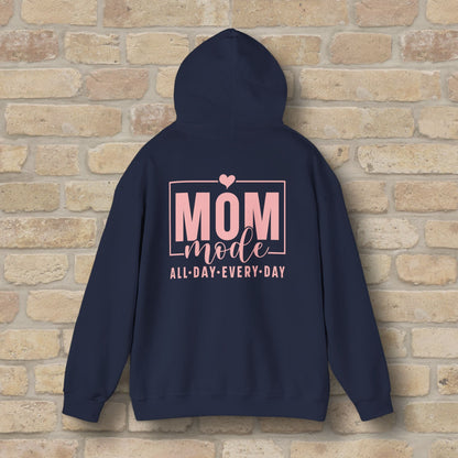 Mostly Text Mom Mode Pullover Hoodie - Vibrant Styles