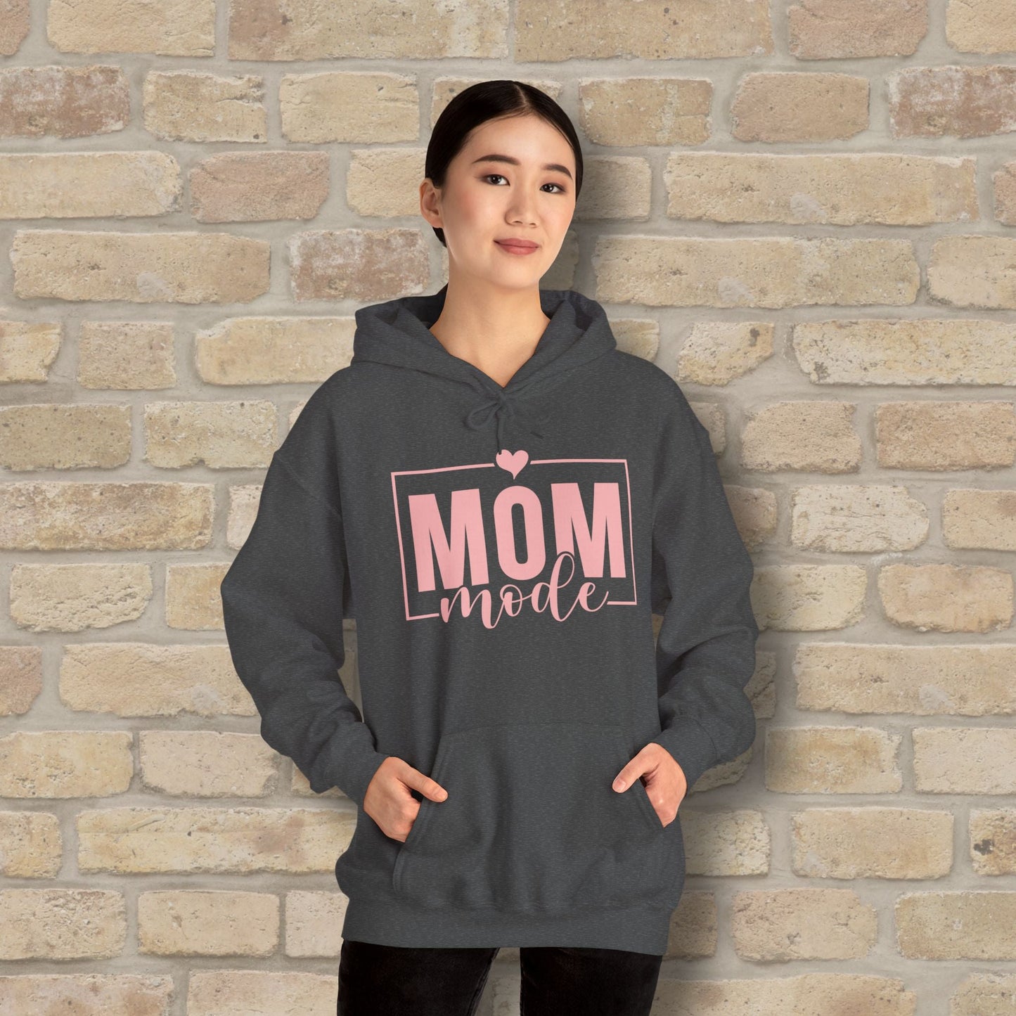 Mostly Text Mom Mode Pullover Hoodie - Vibrant Styles