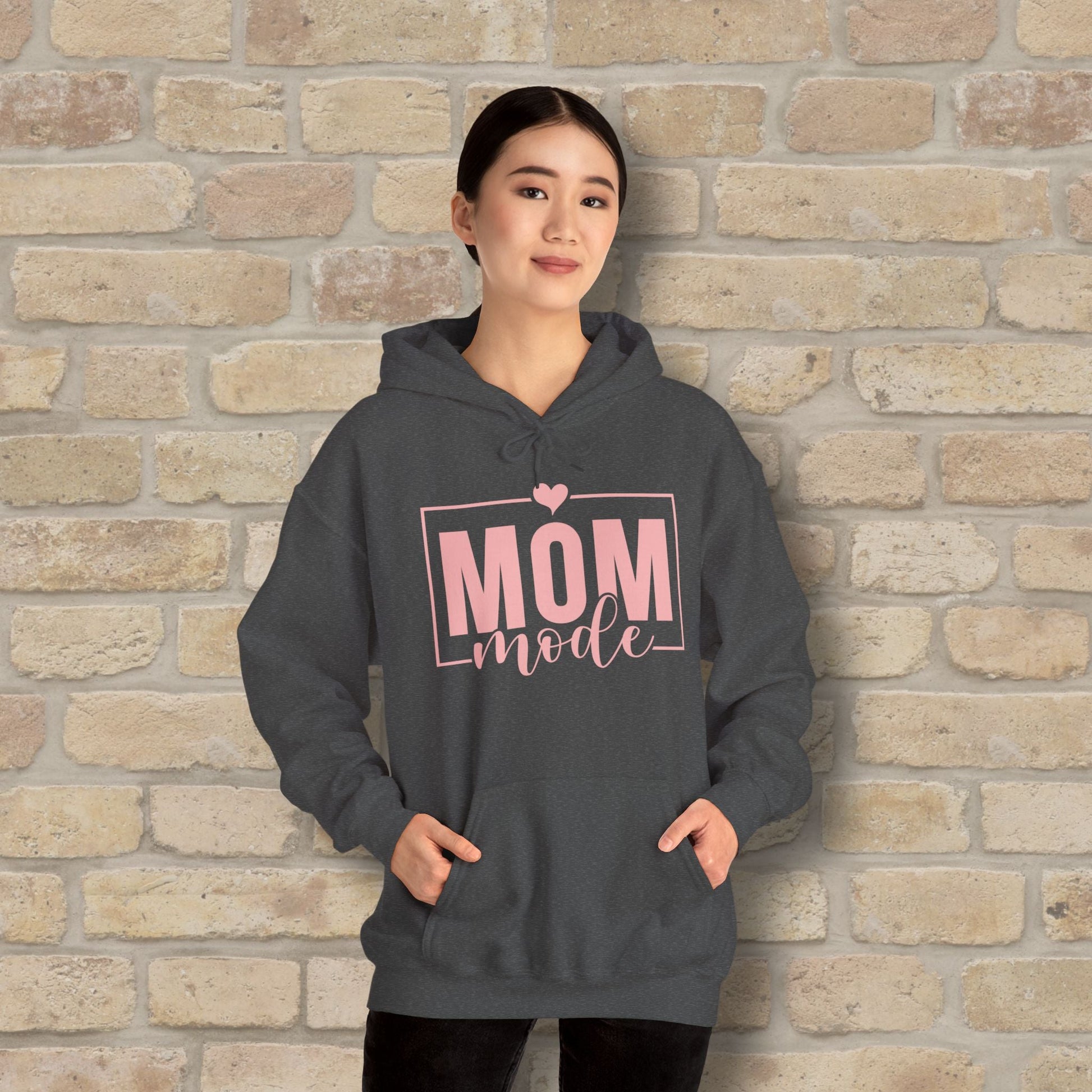Mostly Text Mom Mode Pullover Hoodie - Vibrant Styles