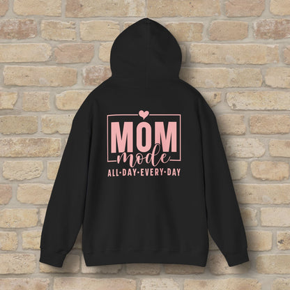 Mostly Text Mom Mode Pullover Hoodie - Vibrant Styles