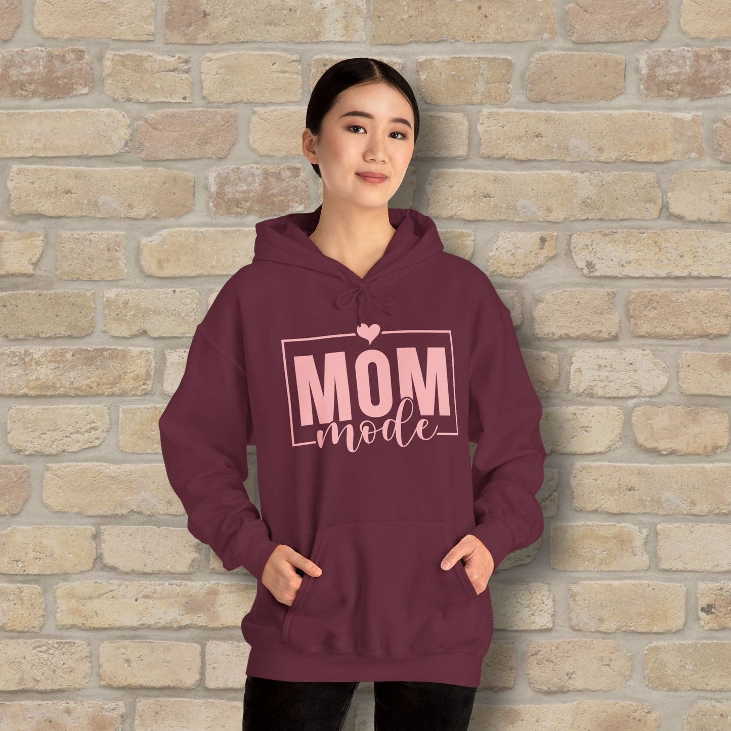 Mostly Text Mom Mode Pullover Hoodie - Vibrant Styles