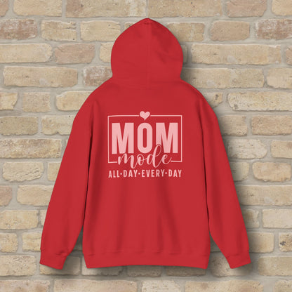 Mostly Text Mom Mode Pullover Hoodie - Vibrant Styles