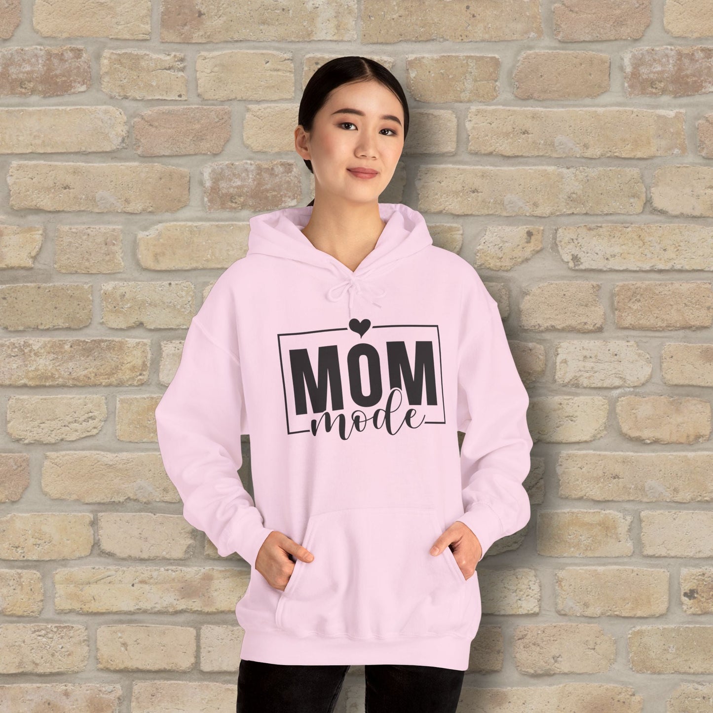 Mostly Text Mom Mode Pullover Hoodie - Vibrant Styles