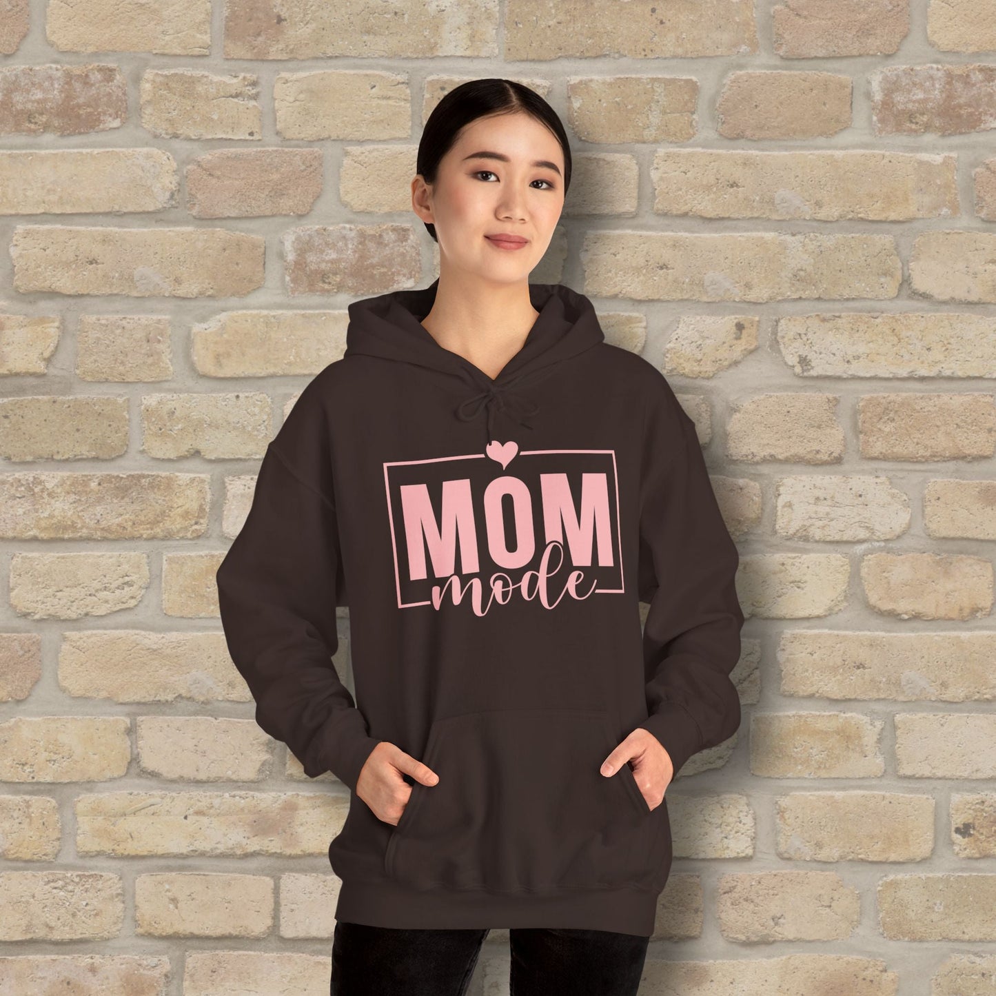 Mostly Text Mom Mode Pullover Hoodie - Vibrant Styles