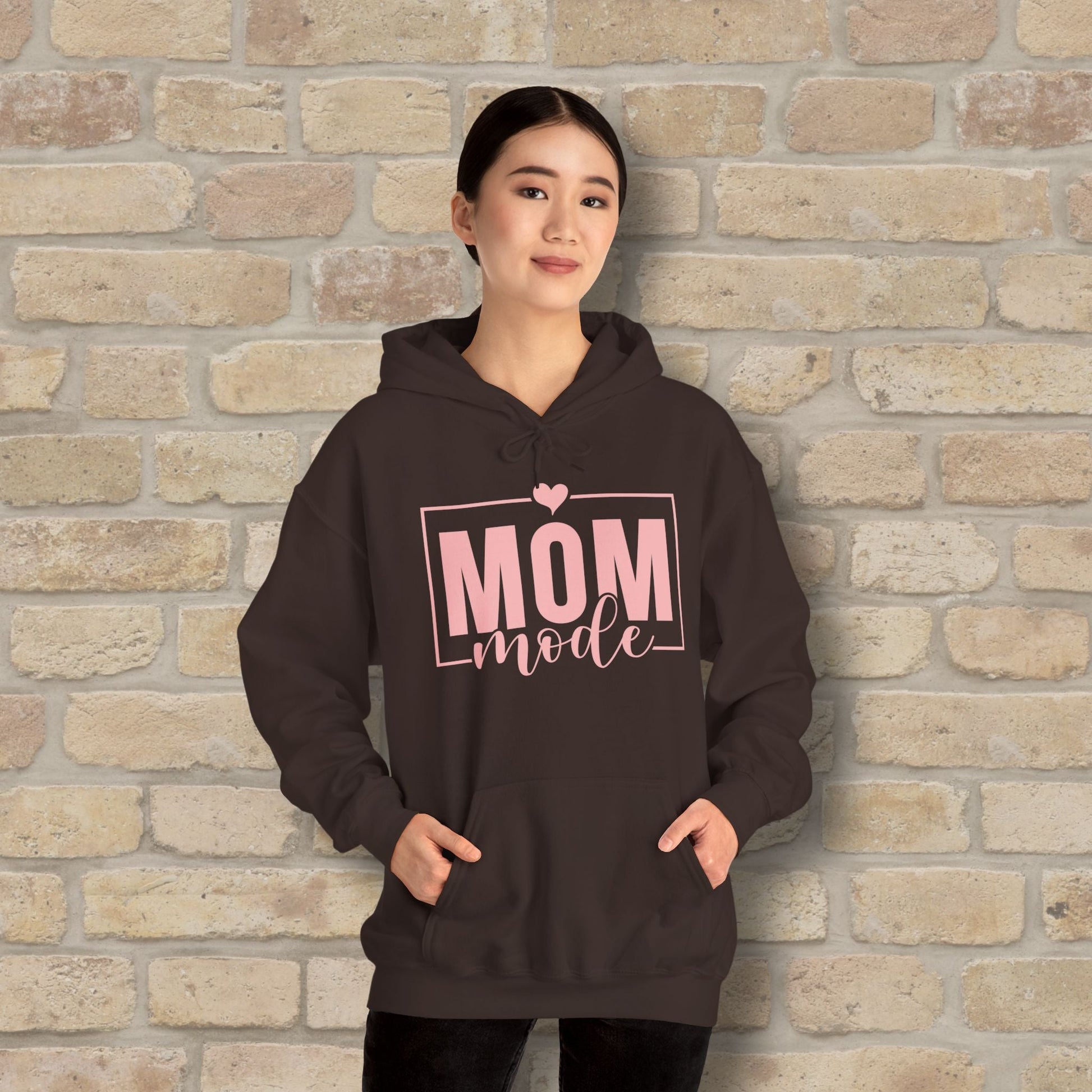 Mostly Text Mom Mode Pullover Hoodie - Vibrant Styles