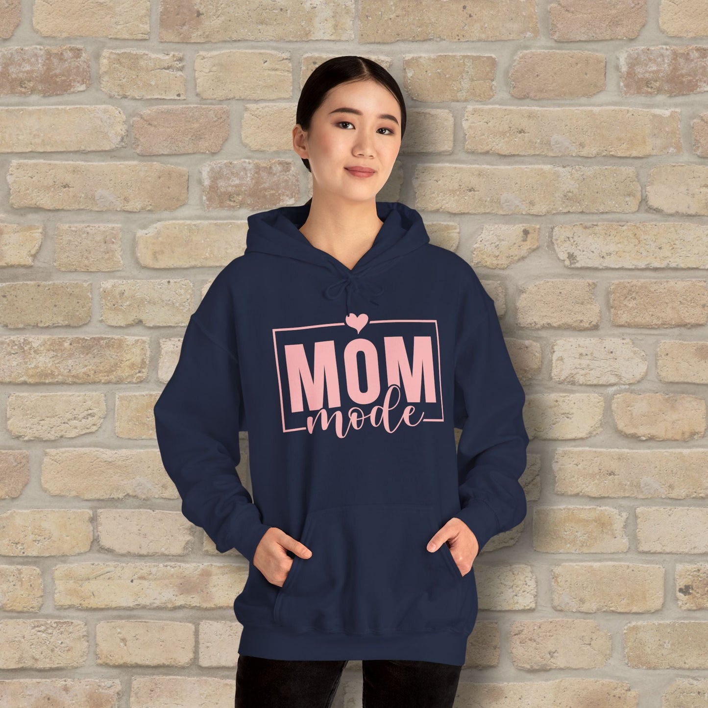 Mostly Text Mom Mode Pullover Hoodie - Vibrant Styles