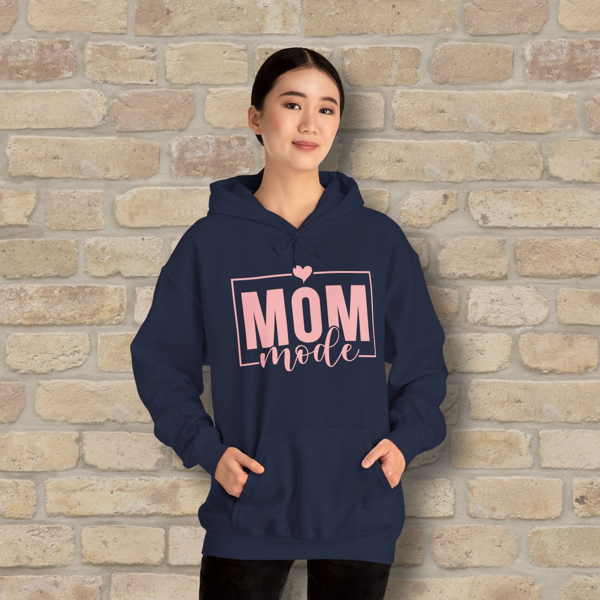 Mostly Text Mom Mode Pullover Hoodie - Vibrant Styles