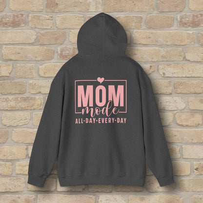 Mostly Text Mom Mode Pullover Hoodie - Vibrant Styles