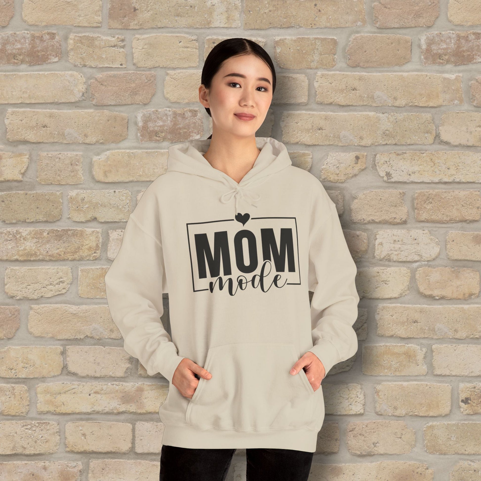 Mostly Text Mom Mode Pullover Hoodie - Vibrant Styles
