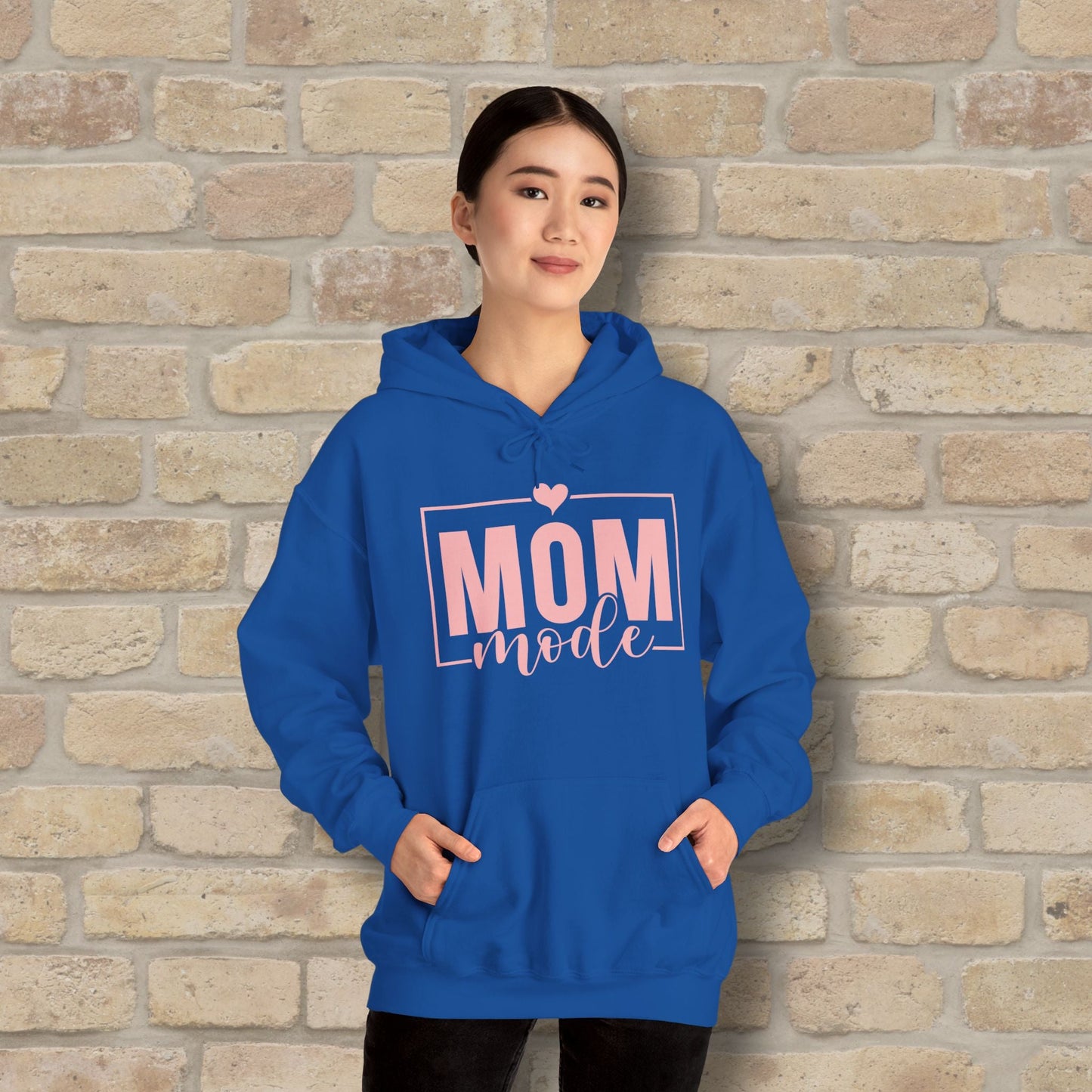 Mostly Text Mom Mode Pullover Hoodie - Vibrant Styles