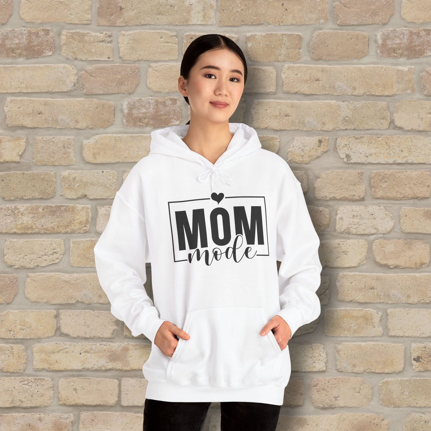 Mostly Text Mom Mode Pullover Hoodie - Vibrant Styles
